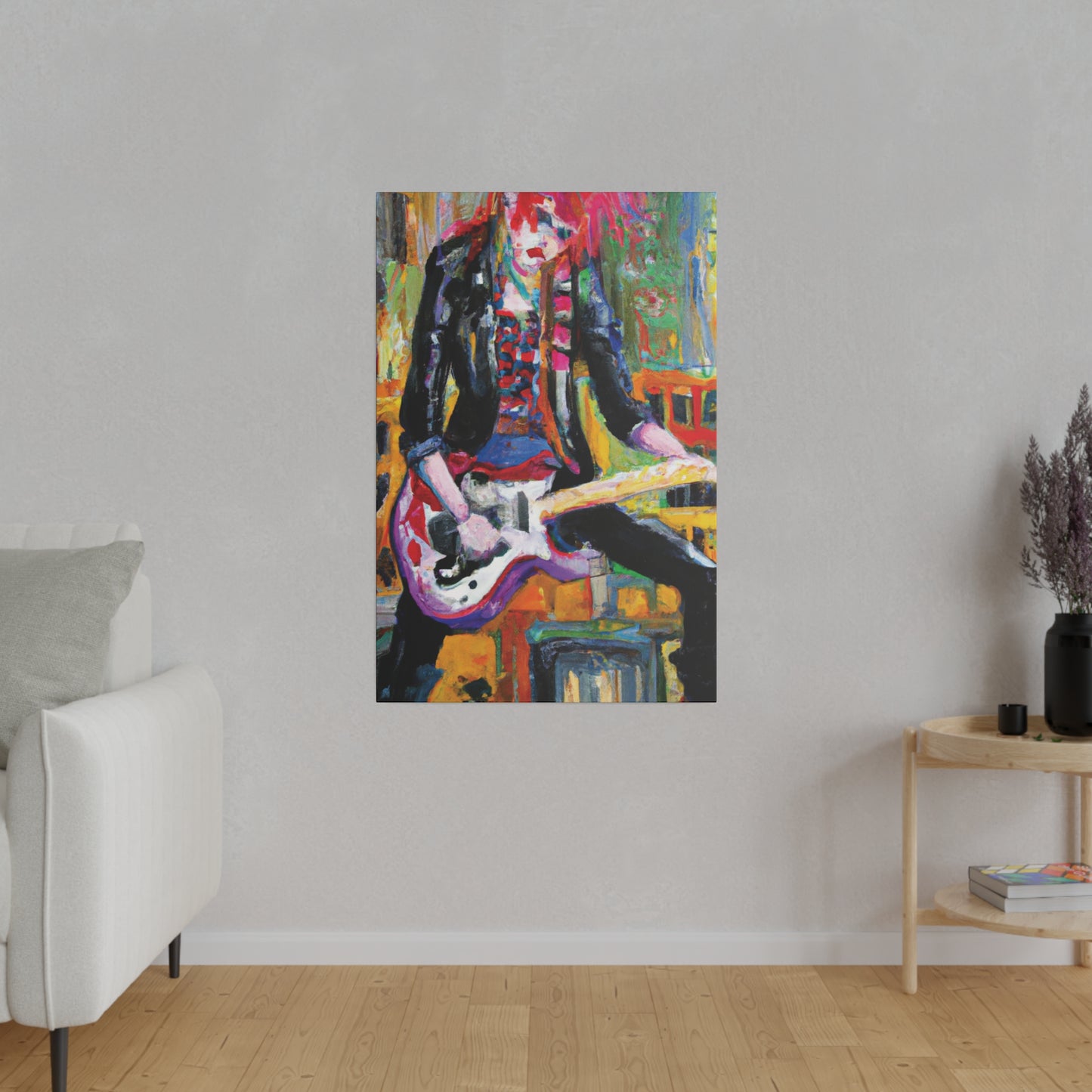 834H - Rockstar Oil Painting Style Print | Poster | Home Decor | Wall Art | Music Art | Canvas