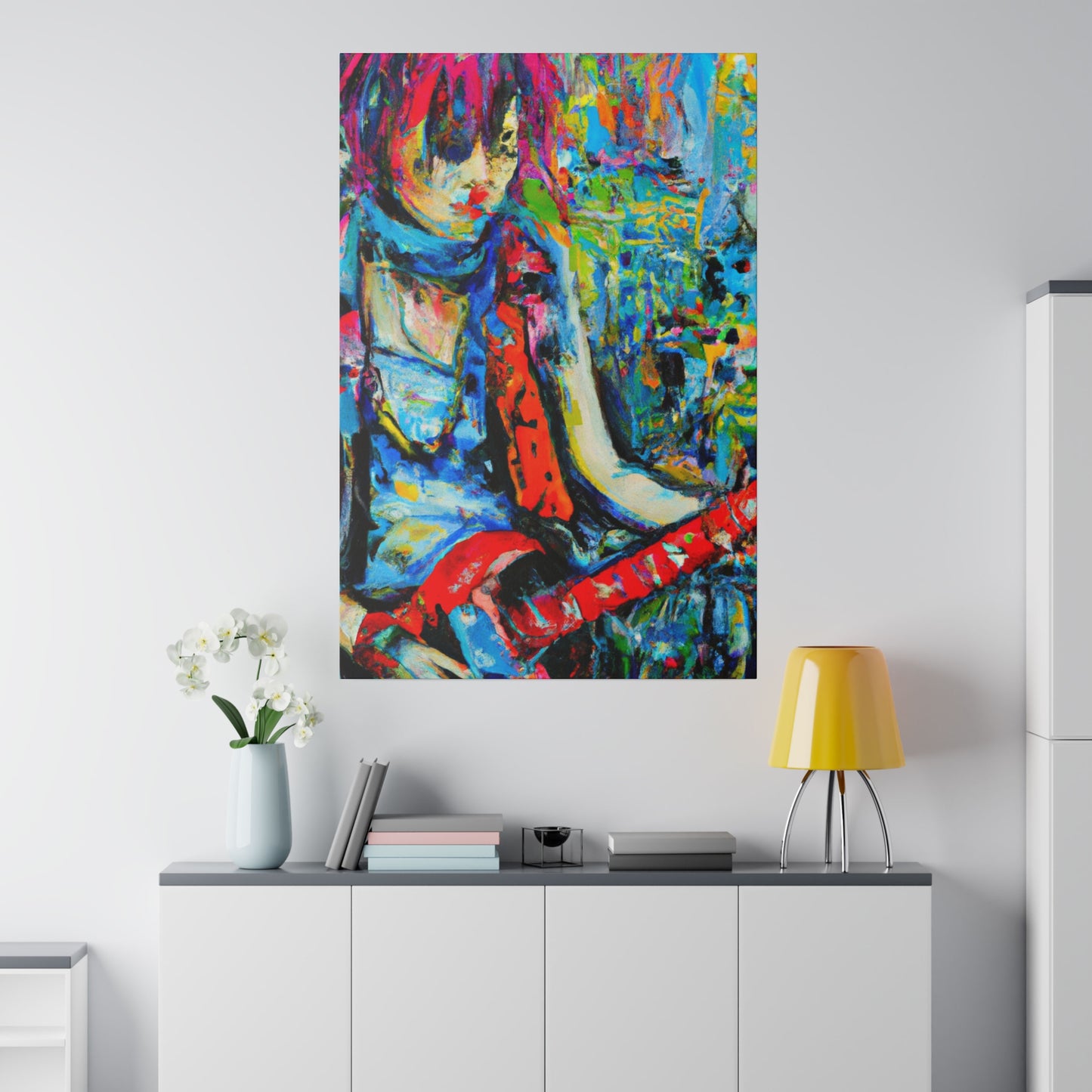 7391A - Rockstar Oil Painting Style Print | Poster | Music Art | Home Decor | Wall Art | Canvas