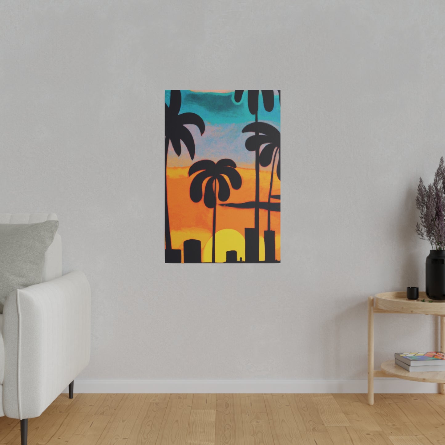 6878U - Miami Beach Sunset Painting Print | Miami | Beach | Sunset | Poster | Home Decor | Wall Art | Canvas