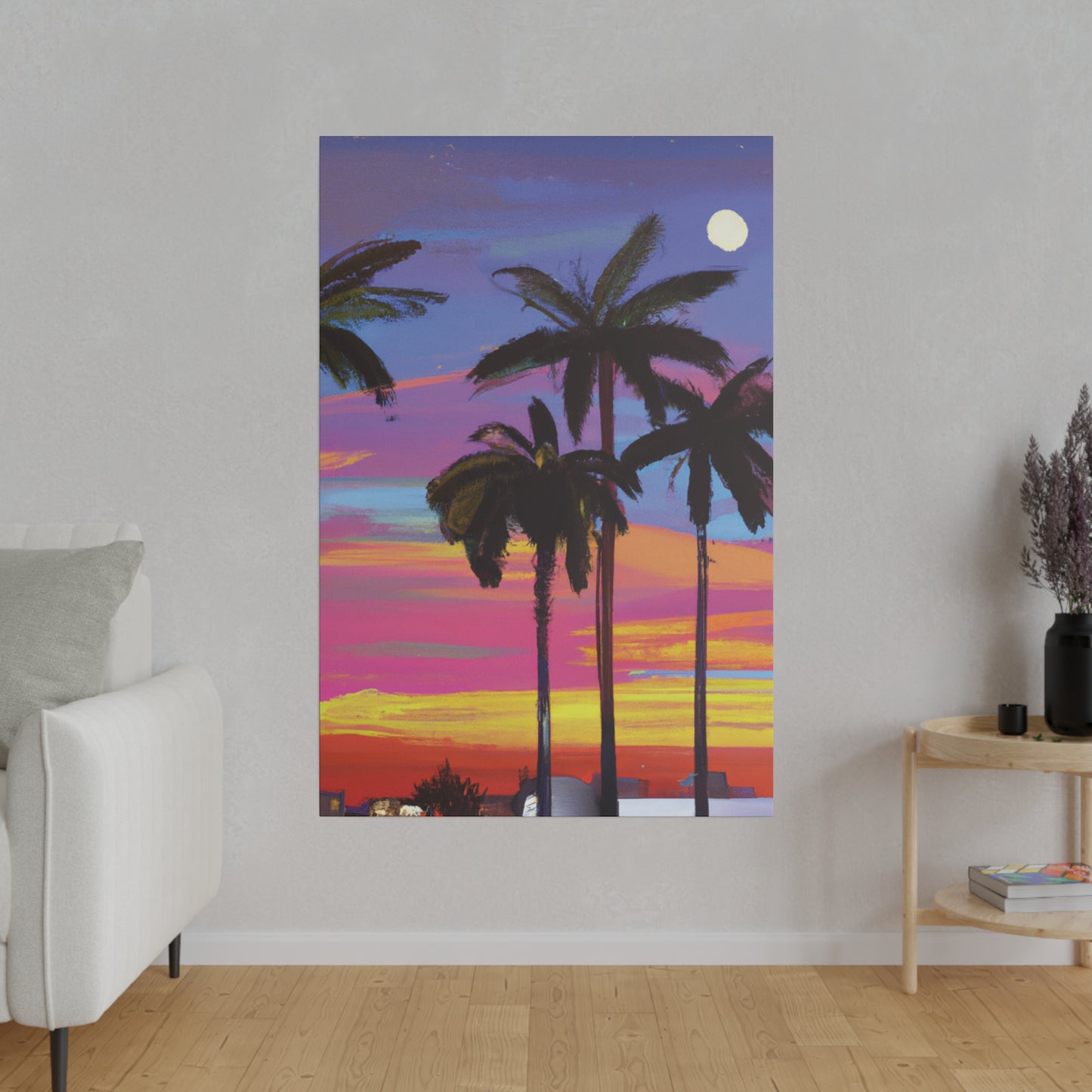 4360Y - Miami Beach Sunset Painting Print | Miami | Beach | Sunset | Poster | Home Decor | Wall Art | Canvas