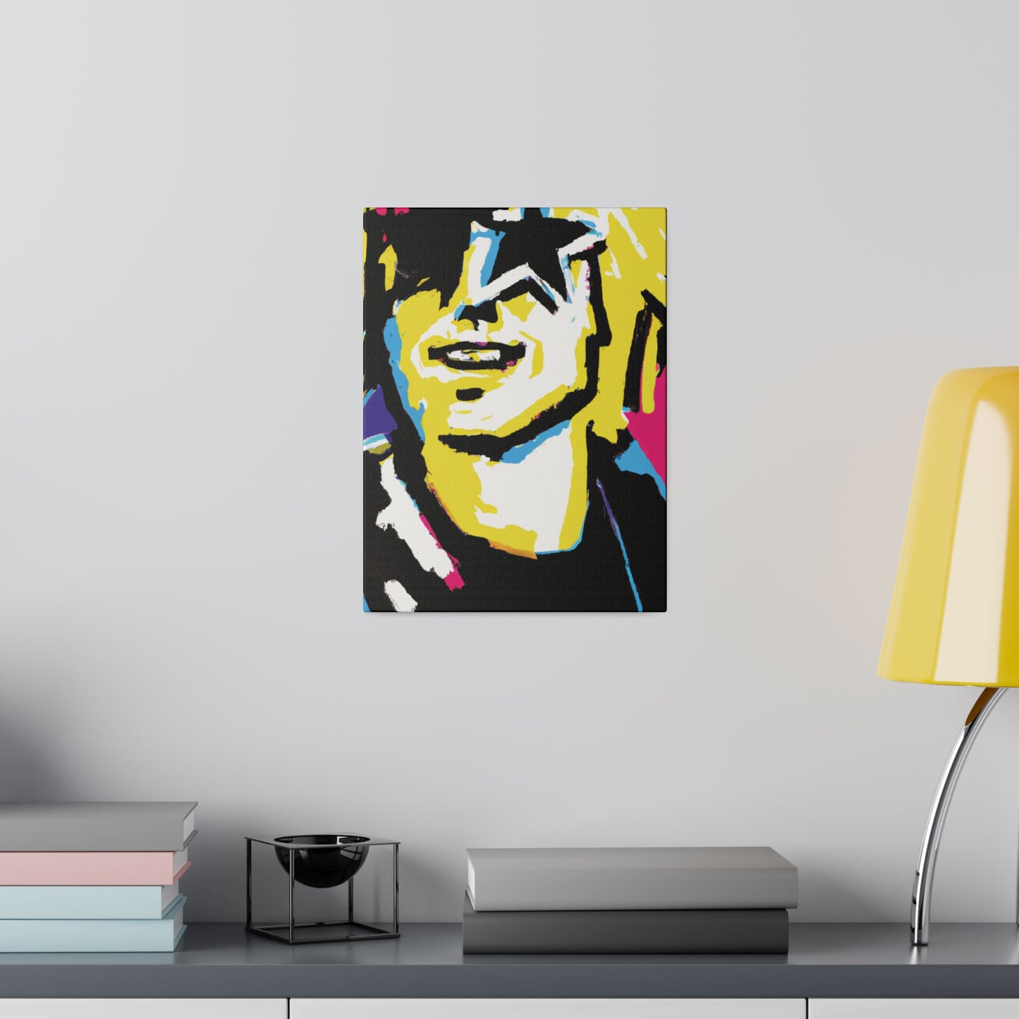 3292X - Rockstar Painting Print | Face | Abstract | Poster | Home Decor | Wall Art | Music Art | Canvas