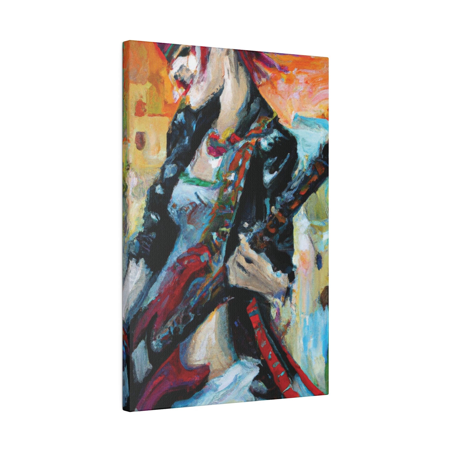 732X - Rockstar Oil Painting Style Print | Poster | Home Decor | Wall Art | Music Art | Canvas