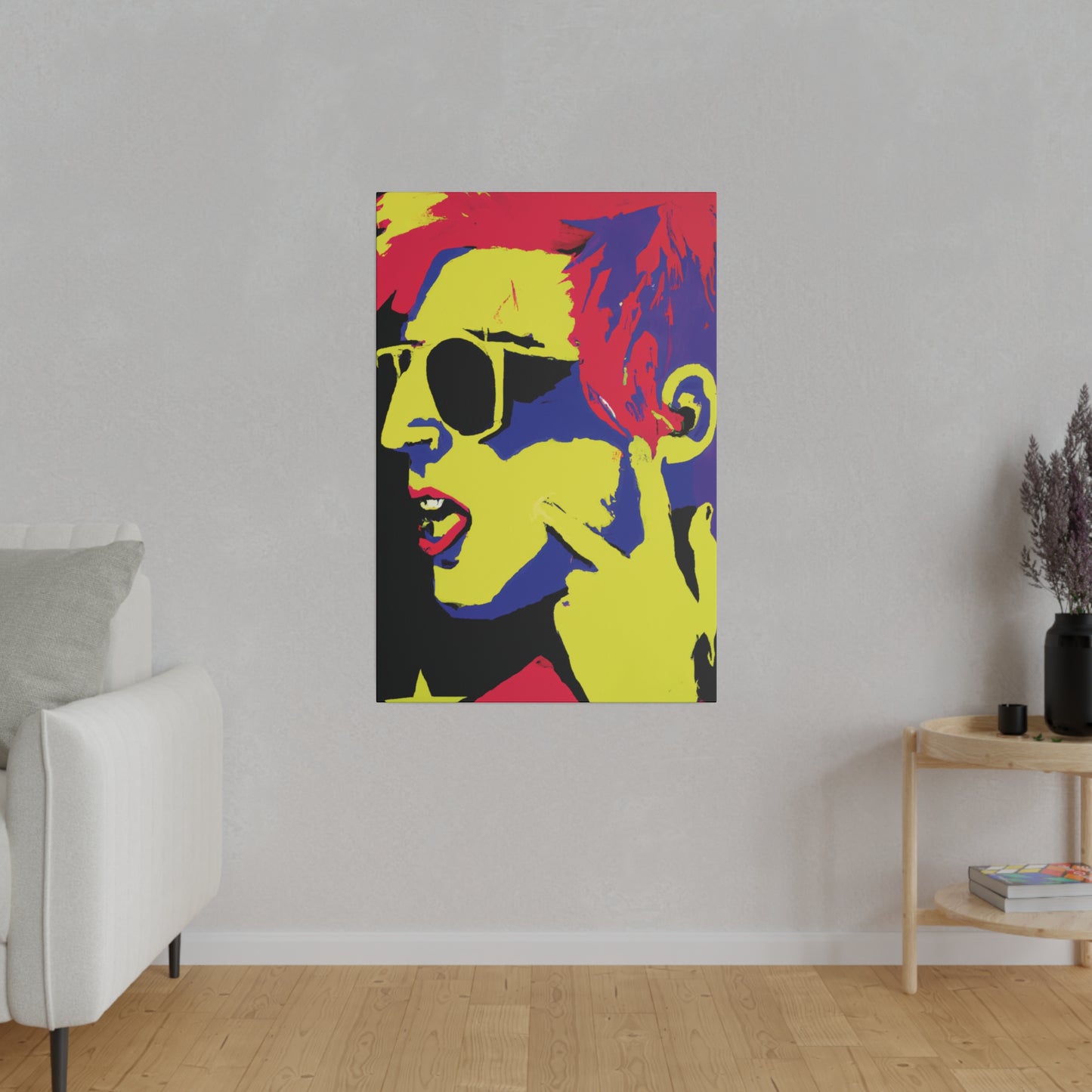 8776P - Rockstar Painting Print | Face | Abstract | Poster | Home Decor | Wall Art | Music Art | Canvas