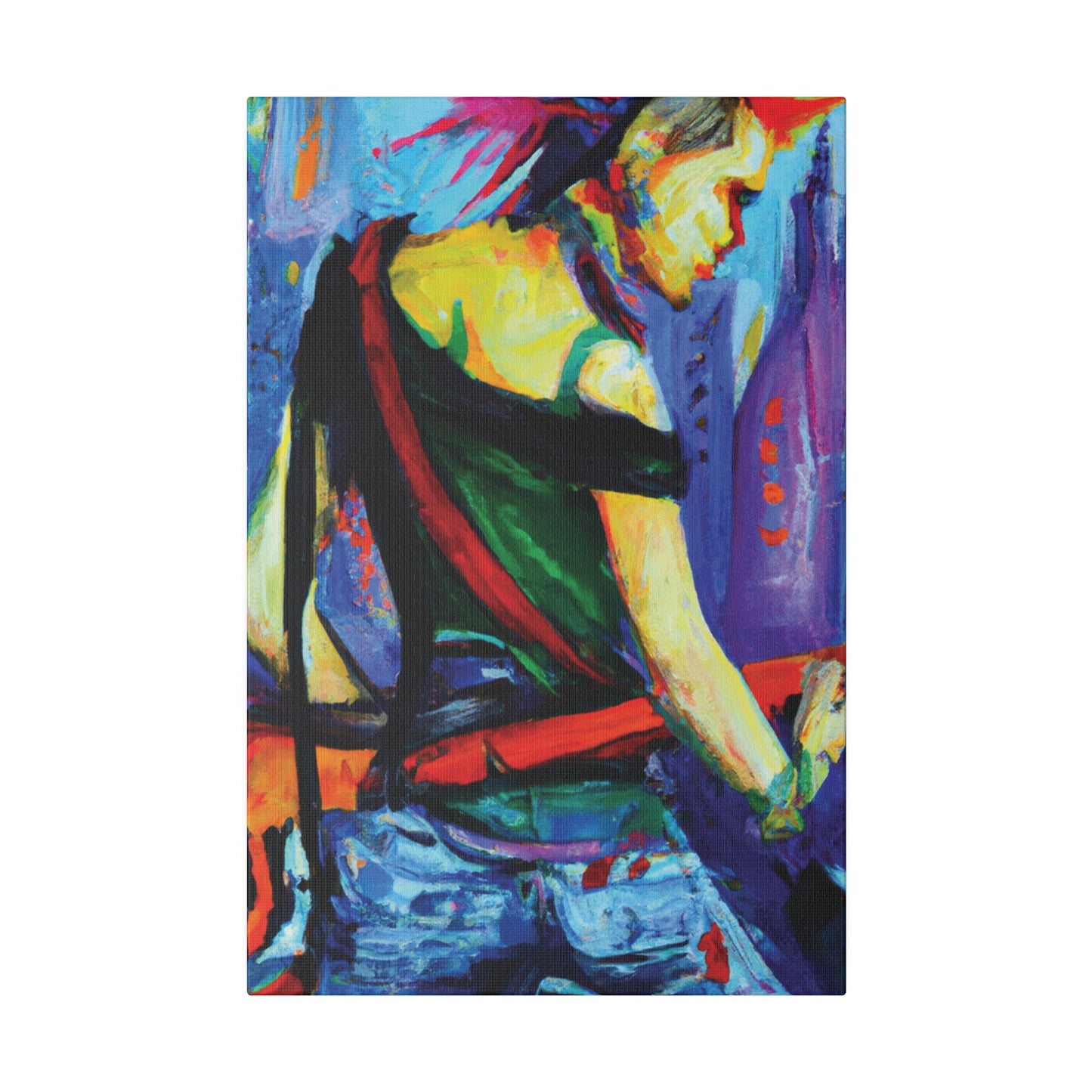 3143Z - Rockstar Oil Painting Style Print | Poster | Home Decor | Wall Art | Music Art | Canvas