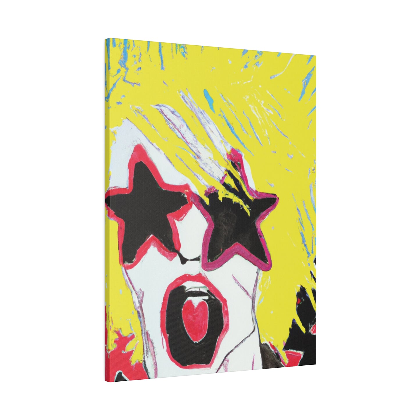 6256G - Rockstar Painting Print | Face | Abstract | Poster | Home Decor | Wall Art | Music Art | Canvas