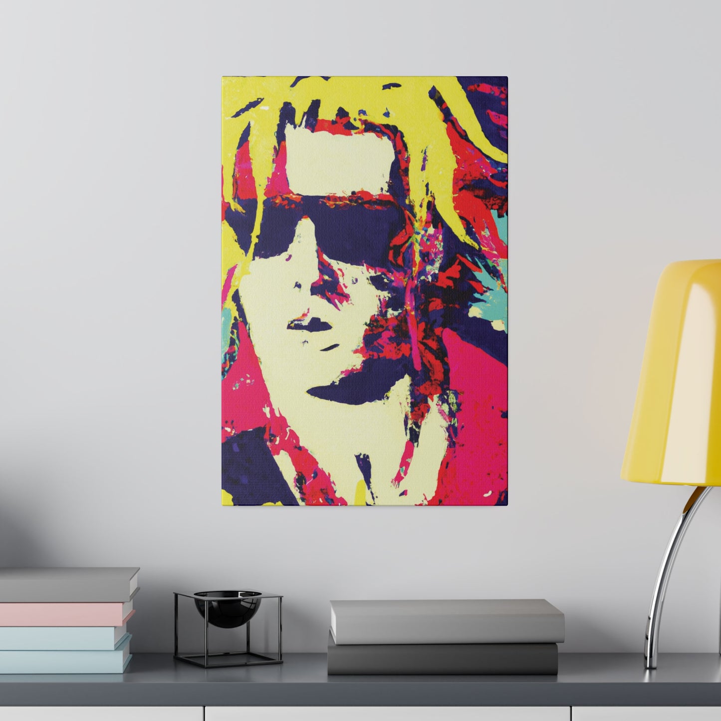 8674W - Rockstar Painting Print | Face | Abstract | Poster | Home Decor | Wall Art | Music Art | Canvas