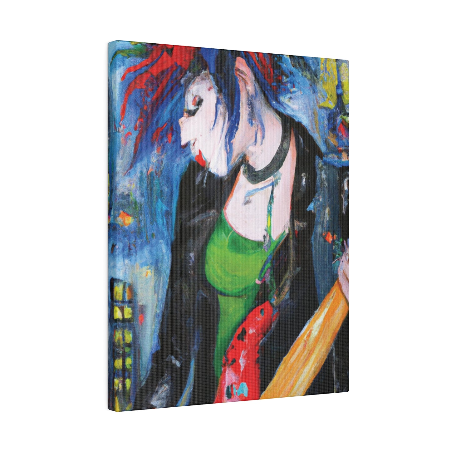 9423T - Rockstar Oil Painting Style Print | Poster | Home Decor | Wall Art | Music Art | Canvas
