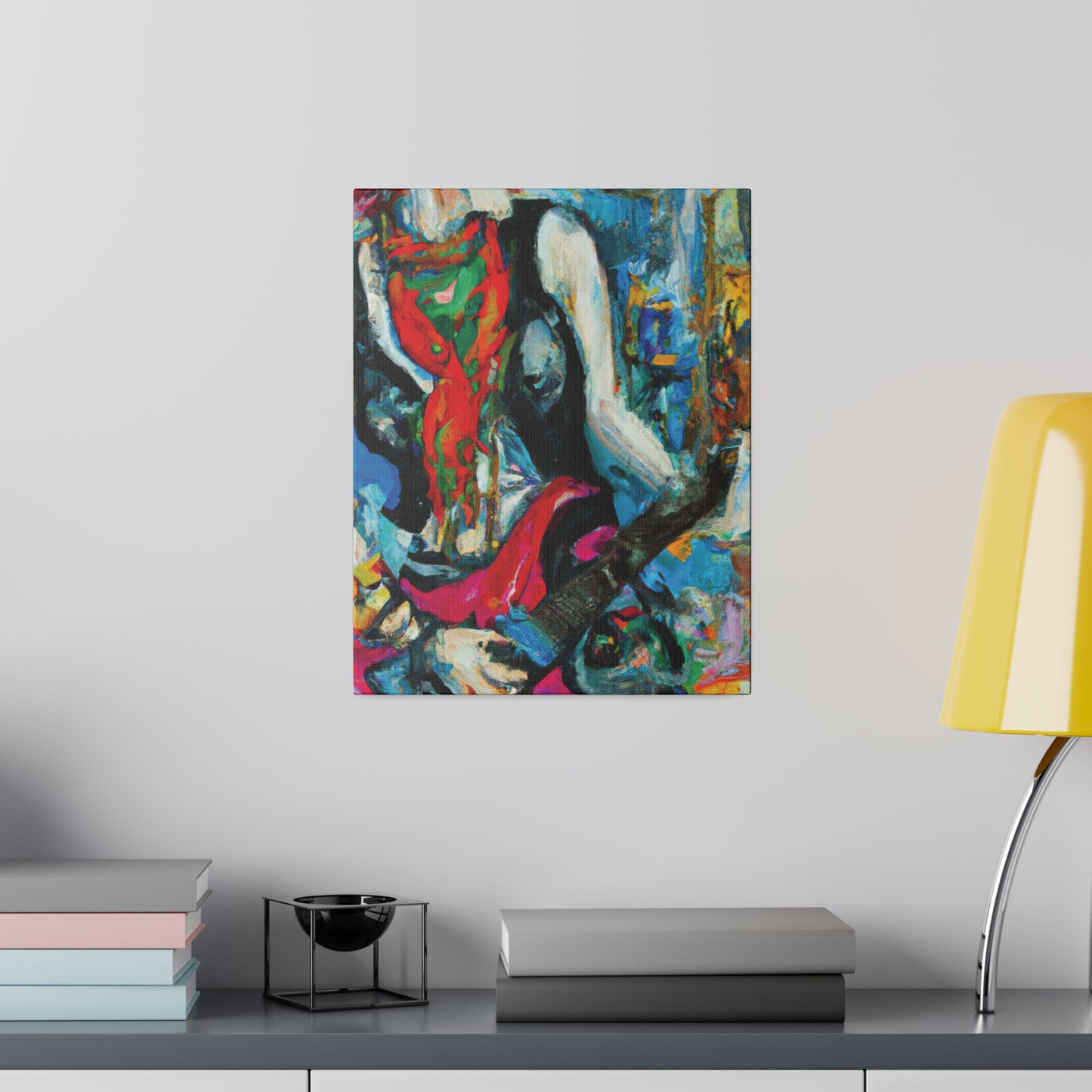 8722E - Rockstar Oil Painting Style Print | Poster | Home Decor | Wall Art | Music Art | Canvas