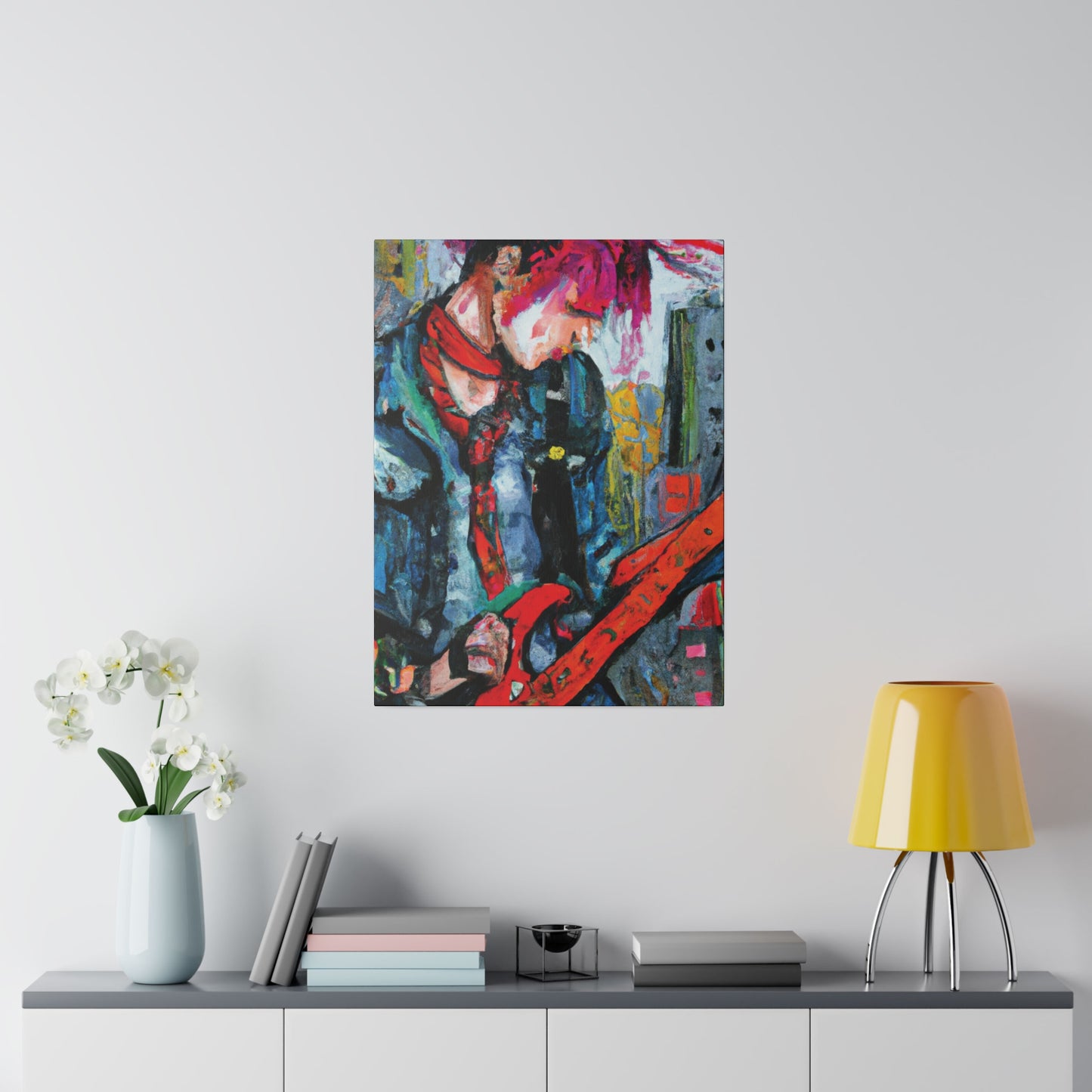 4972T - Rockstar Oil Painting Style Print | Poster | Home Decor | Wall Art | Music Art | Canvas