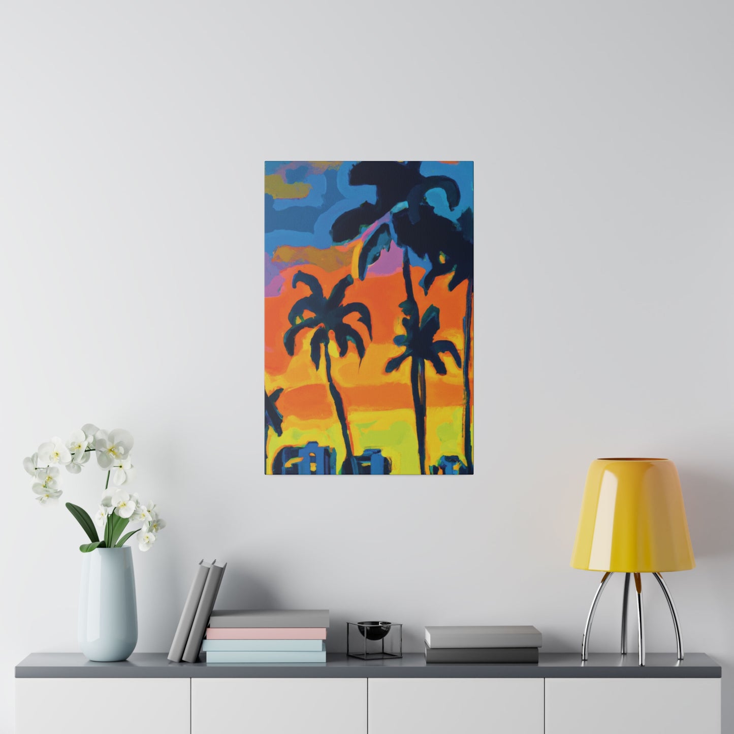 5462R - Miami Beach Sunset Painting Print | Miami | Beach | Sunset | Poster | Home Decor | Wall Art | Canvas