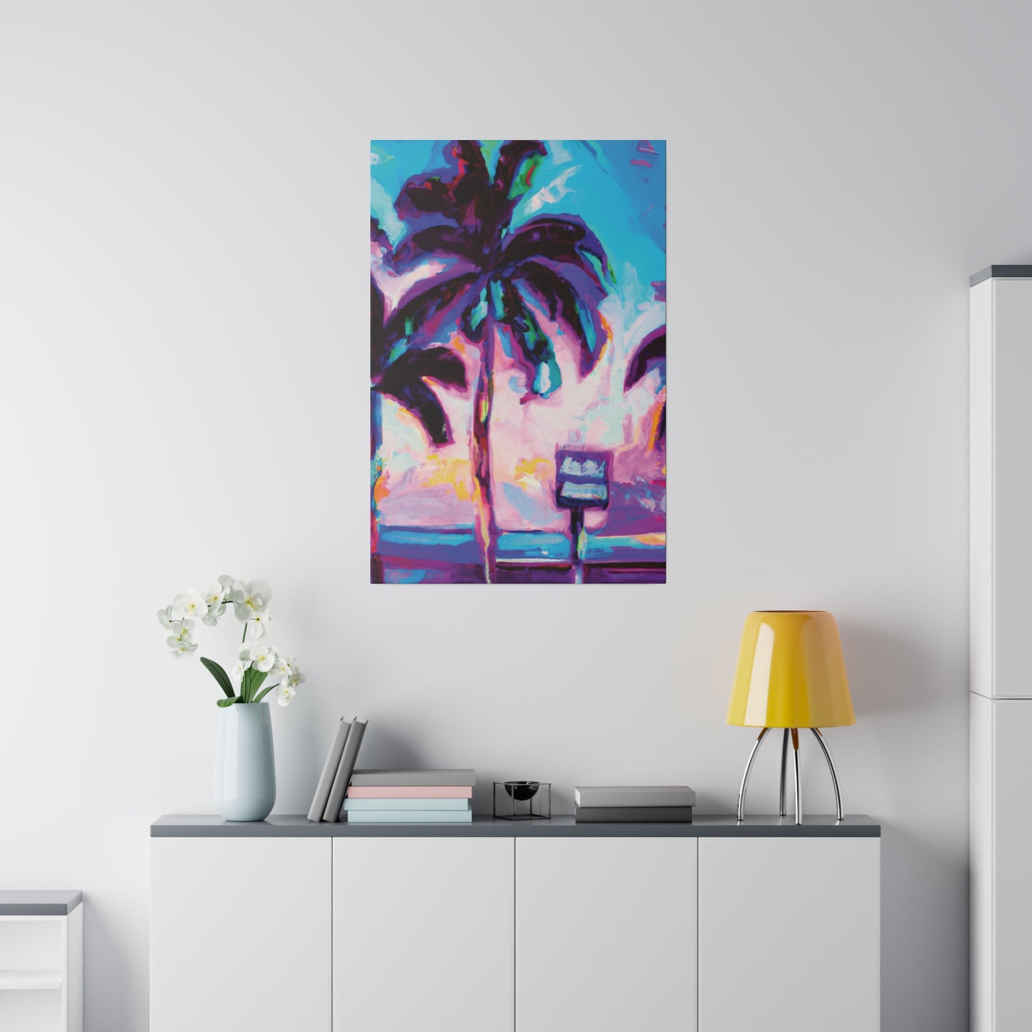 5753H - Miami Beach Sunset Painting Print | Miami | Beach | Sunset | Poster | Home Decor | Wall Art | Canvas