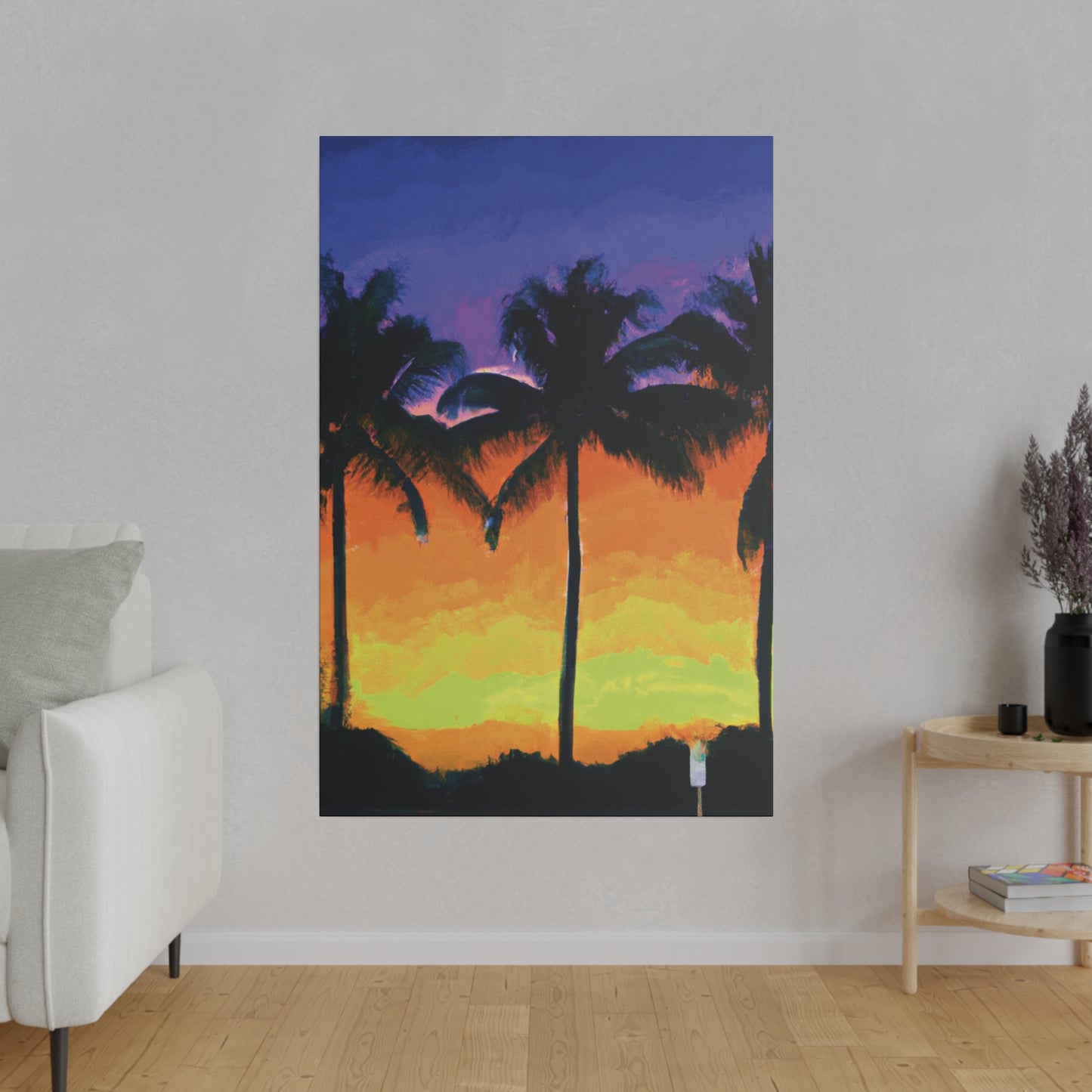 6354V - Miami Beach Sunset Painting Print | Miami | Beach | Sunset | Poster | Home Decor | Wall Art | Canvas