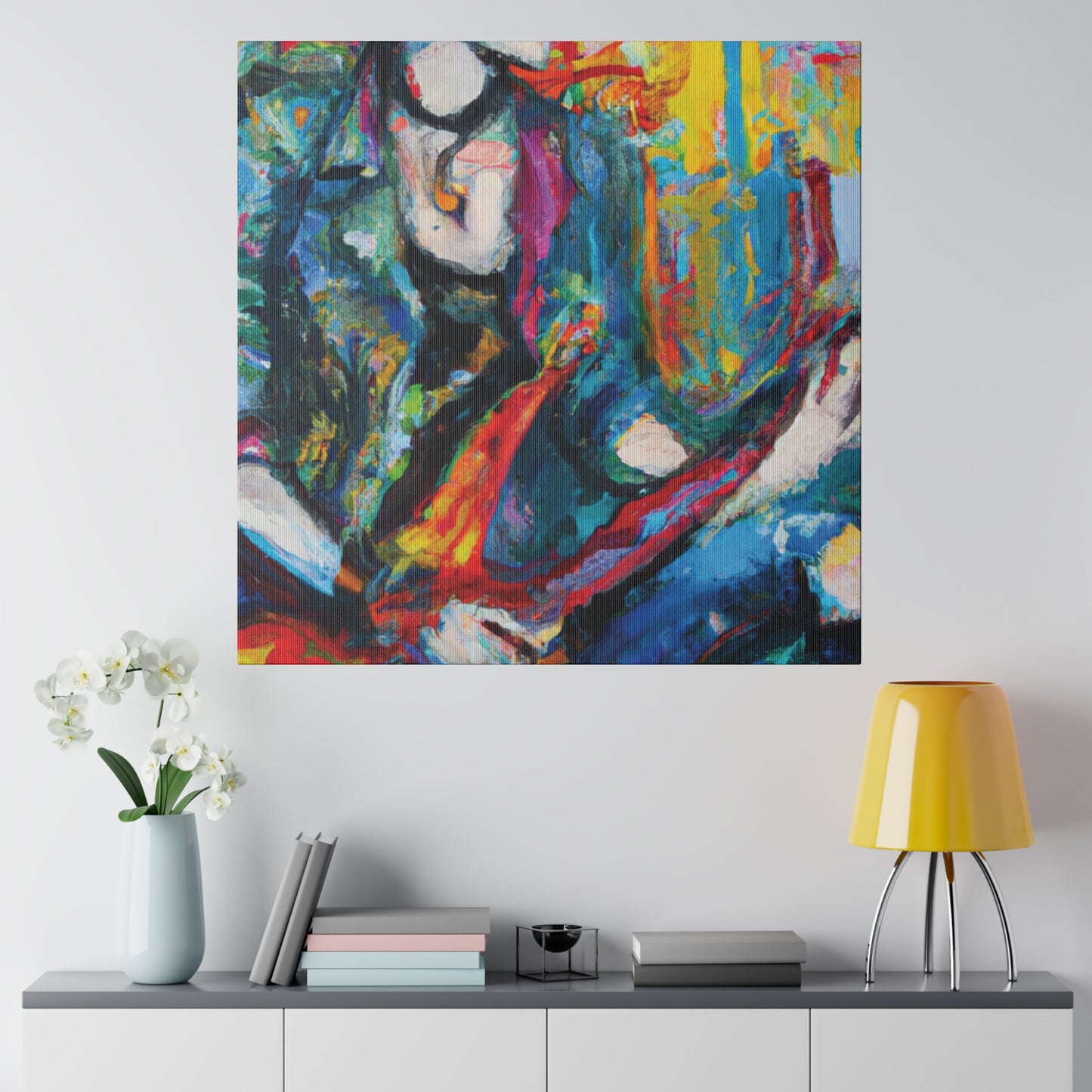 3497T - Rockstar Oil Painting Style Print | Poster | Home Decor | Wall Art | Music Art | Canvas