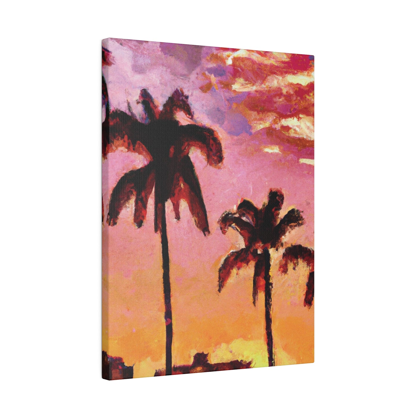 7485A - Miami Beach Sunset Painting Print | Miami | Beach | Sunset | Poster | Home Decor | Wall Art | Canvas