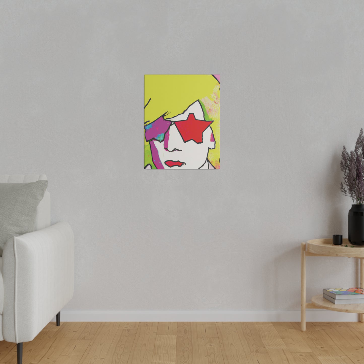 7452F - Rockstar Painting Print | Face | Abstract | Poster | Home Decor | Wall Art | Music Art | Canvas