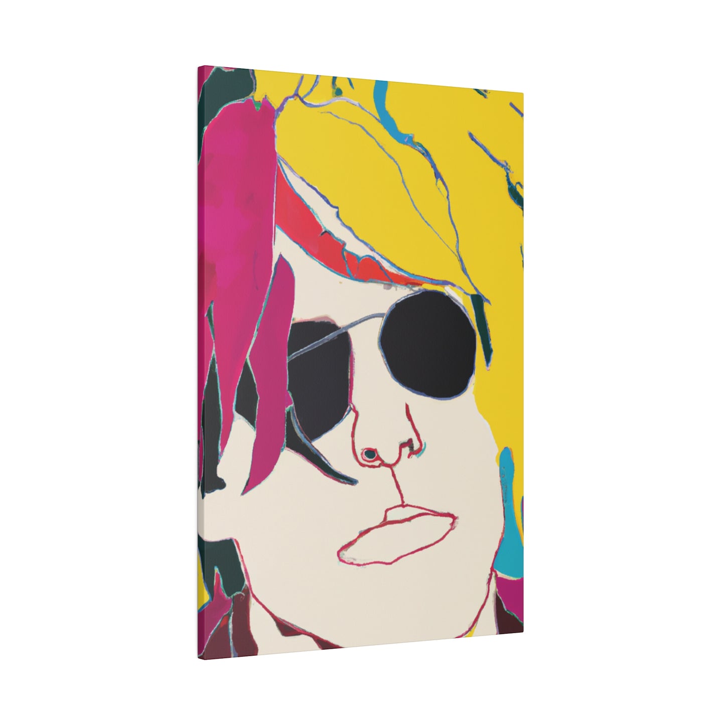 9138E - Rockstar Painting Print | Face | Abstract | Poster | Home Decor | Wall Art | Music Art | Canvas