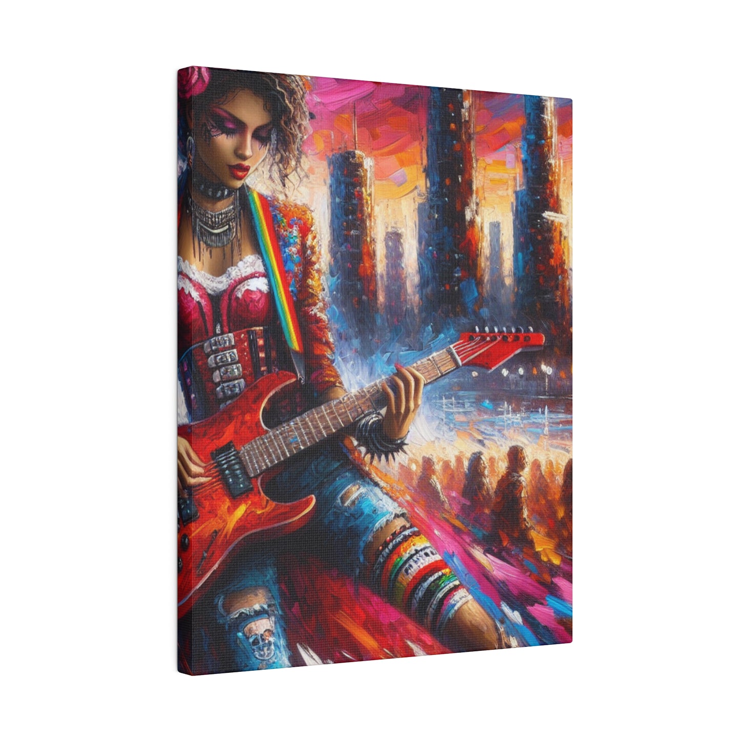 6794Z - Rockstar Oil Painting Style Print | Poster | Home Decor | Wall Art | Music Art | Canvas