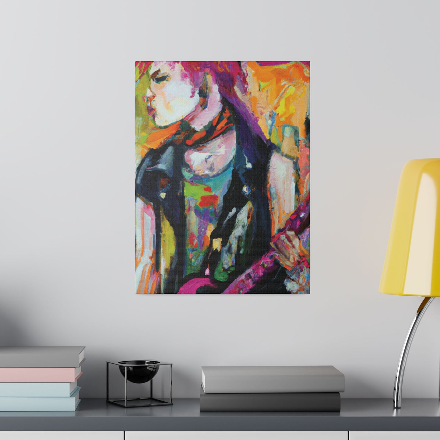 1138X - Rockstar Oil Painting Style Print | Poster | Home Decor | Wall Art | Music Art | Canvas