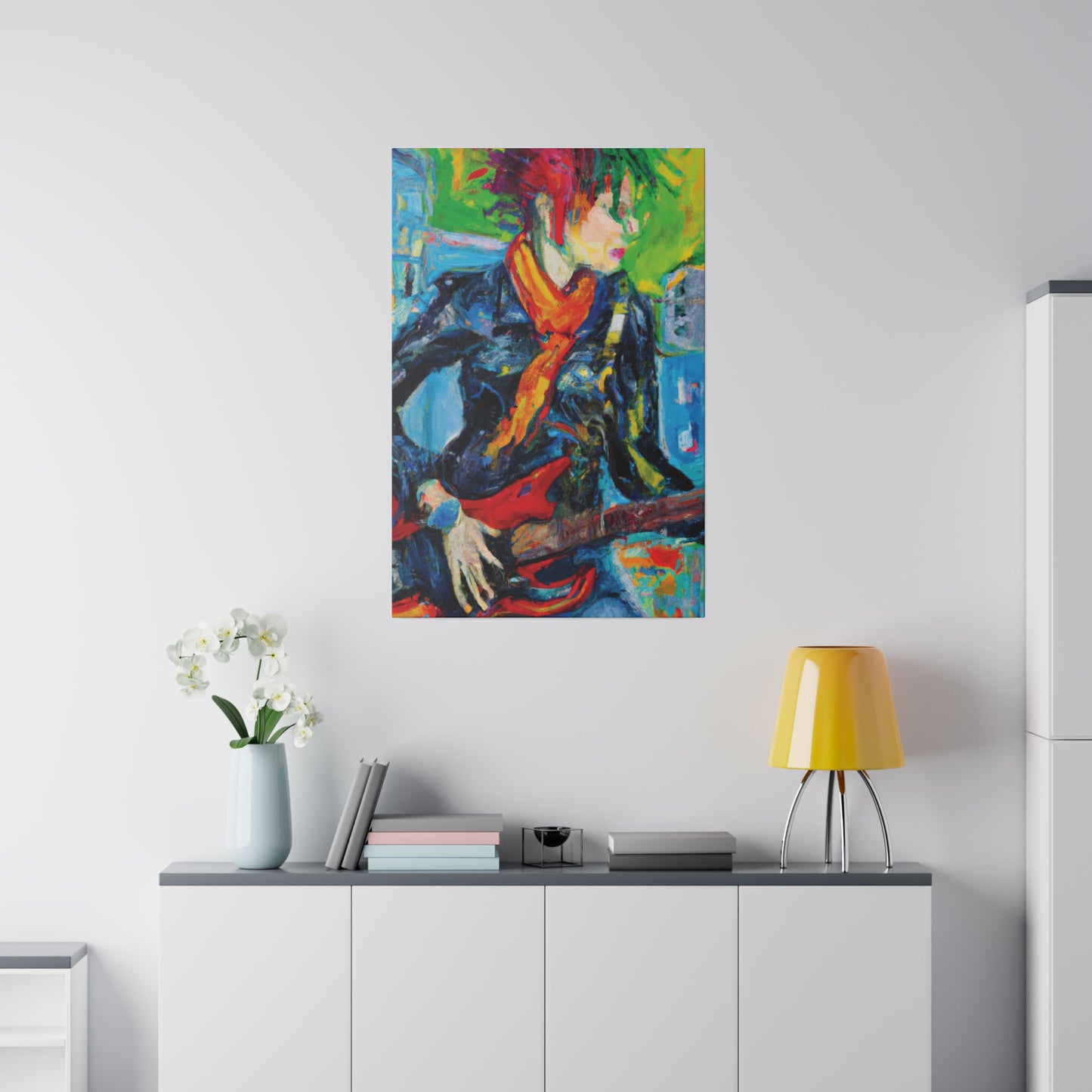 935O - Rockstar Oil Painting Style Print | Poster | Home Decor | Wall Art | Music Art | Canvas