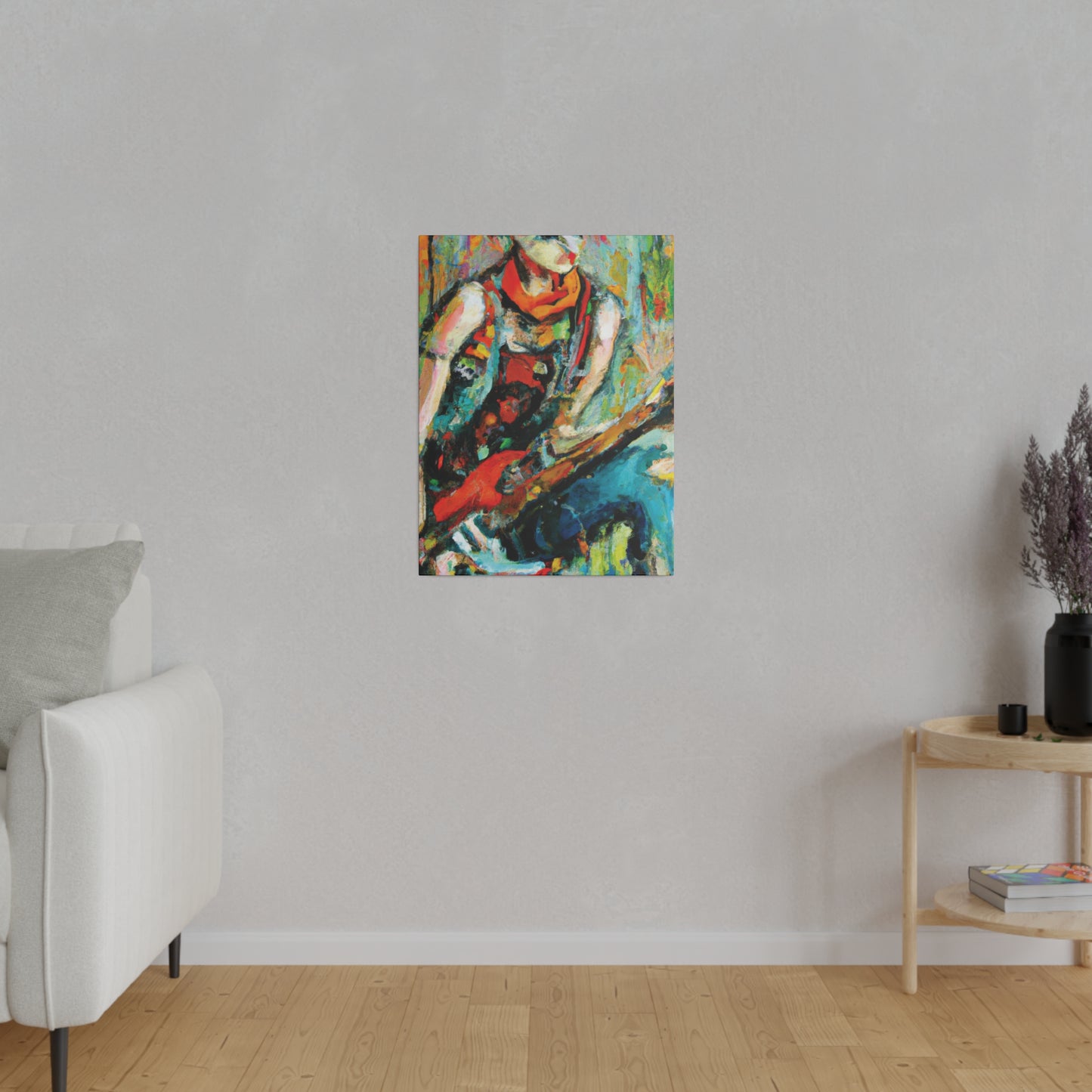 7494M - Rockstar Oil Painting Style Print | Poster | Home Decor | Wall Art | Music Art | Canvas