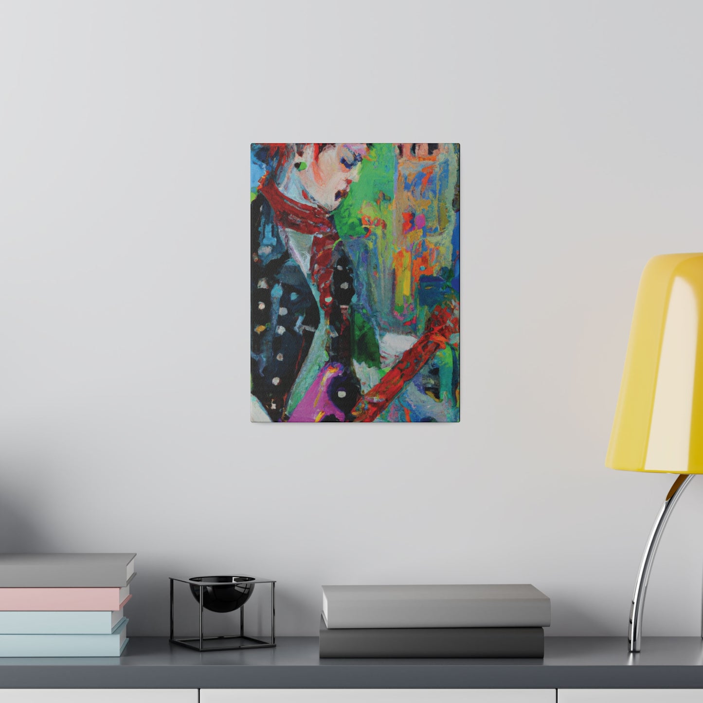 9721W - Rockstar Oil Painting Style Print | Poster | Home Decor | Wall Art | Music Art | Canvas