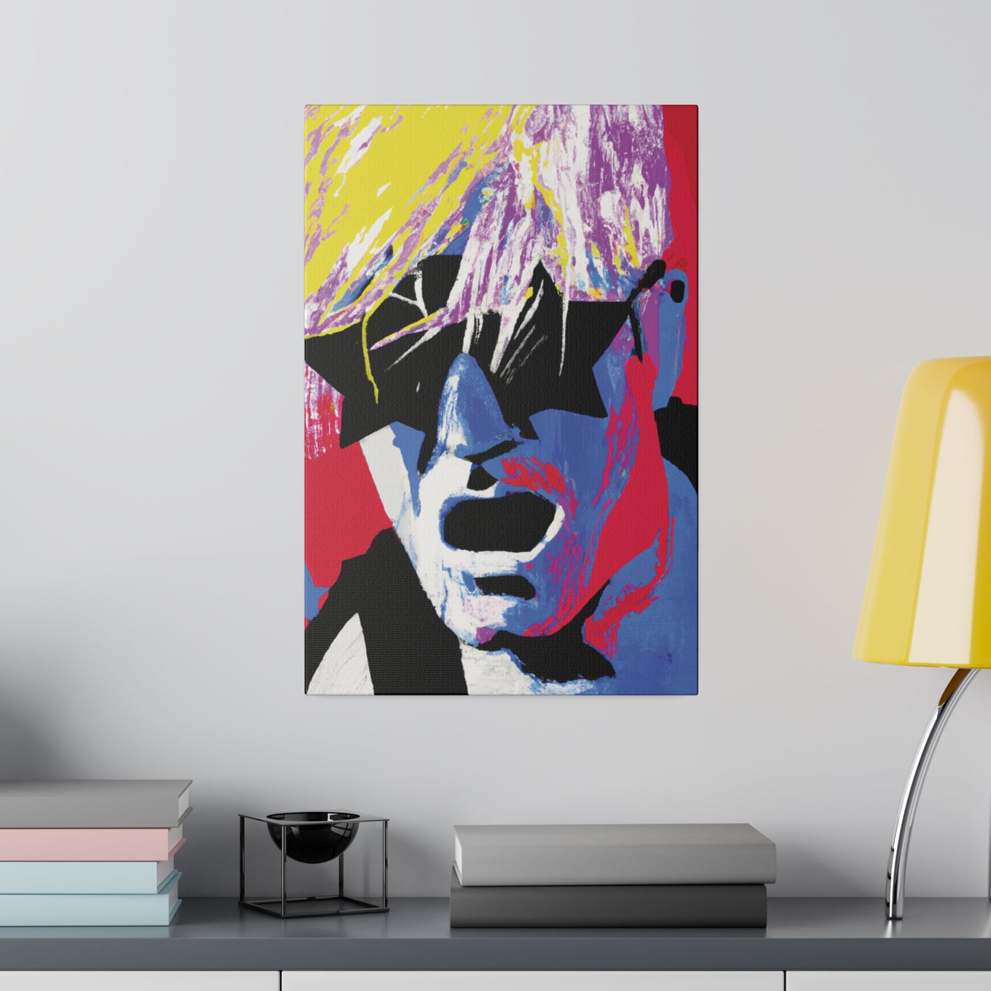 4837X - Rockstar Painting Print | Face | Abstract | Poster | Home Decor | Wall Art | Music Art | Canvas