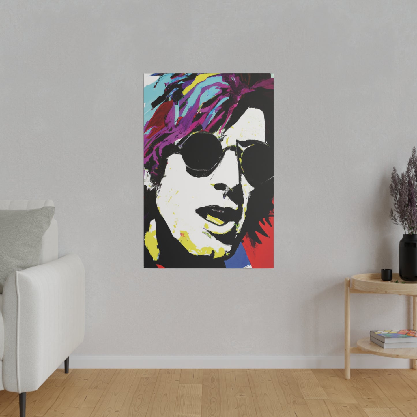 9436F - Rockstar Painting Print | Face | Abstract | Poster | Home Decor | Wall Art | Music Art | Canvas