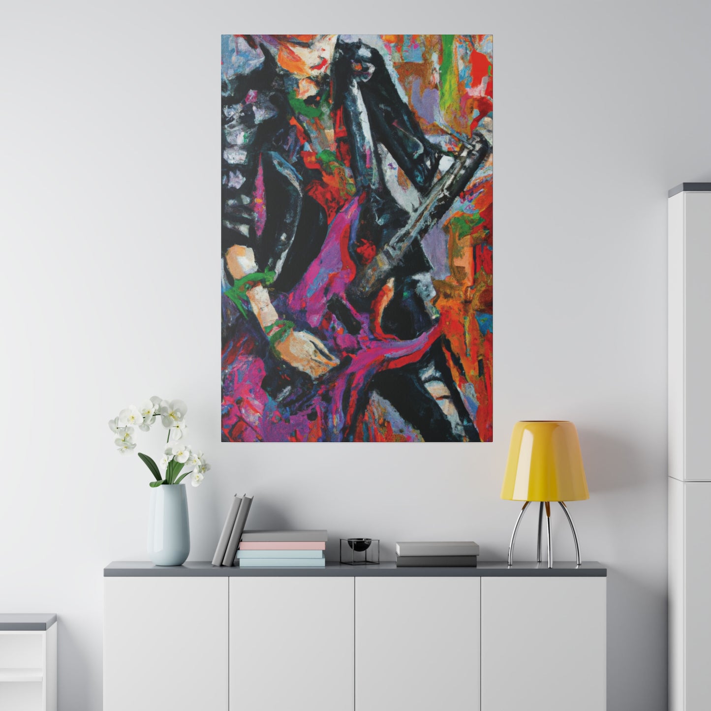 3622Z - Rockstar Oil Painting Style Print | Poster | Home Decor | Wall Art | Music Art | Canvas