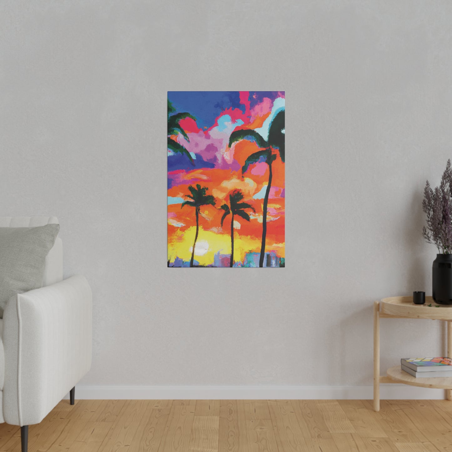 8579F - Miami Beach Sunset Painting Print | Miami | Beach | Sunset | Poster | Home Decor | Wall Art | Canvas