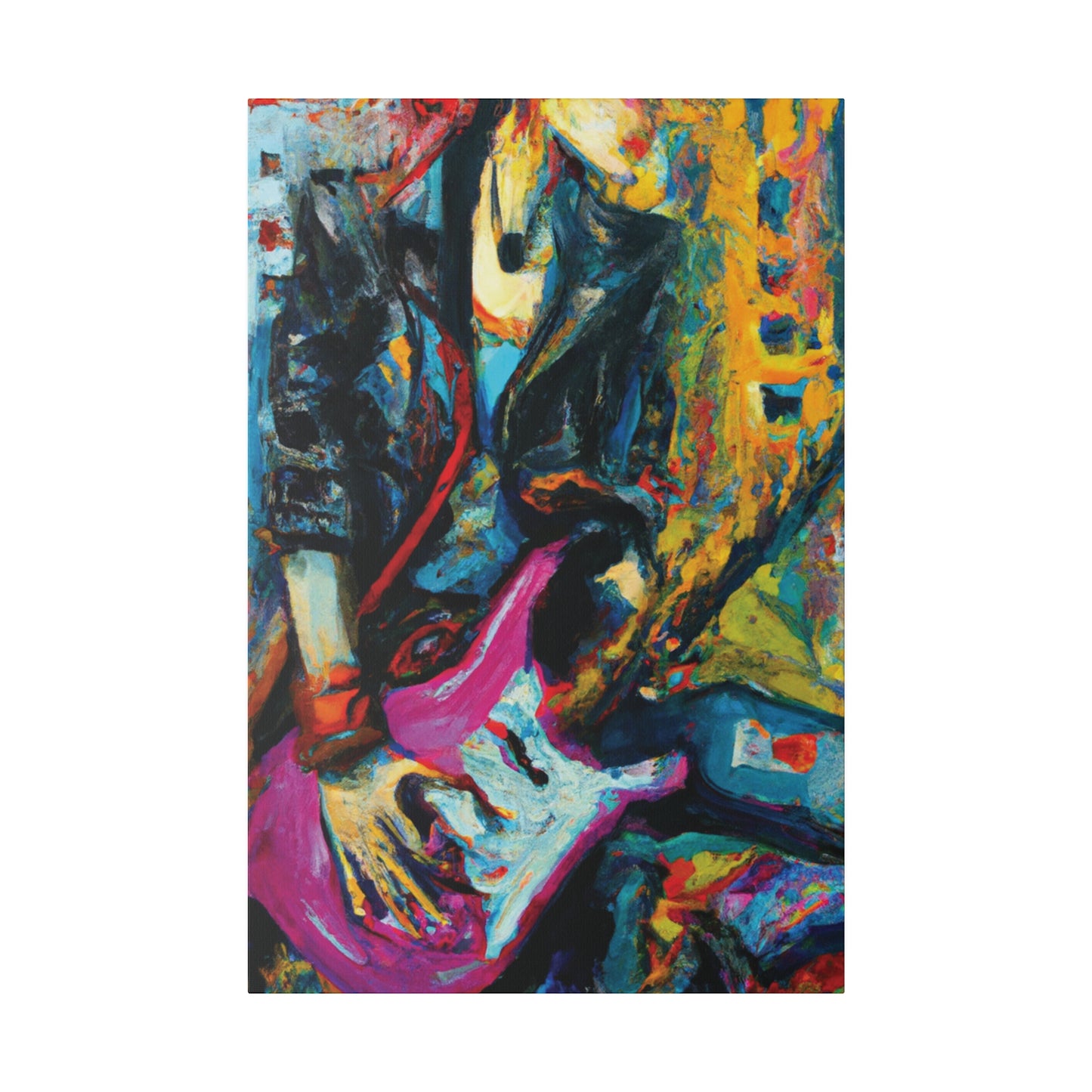 6873X - Rockstar Oil Painting Style Print | Poster | Home Decor | Wall Art | Music Art | Canvas