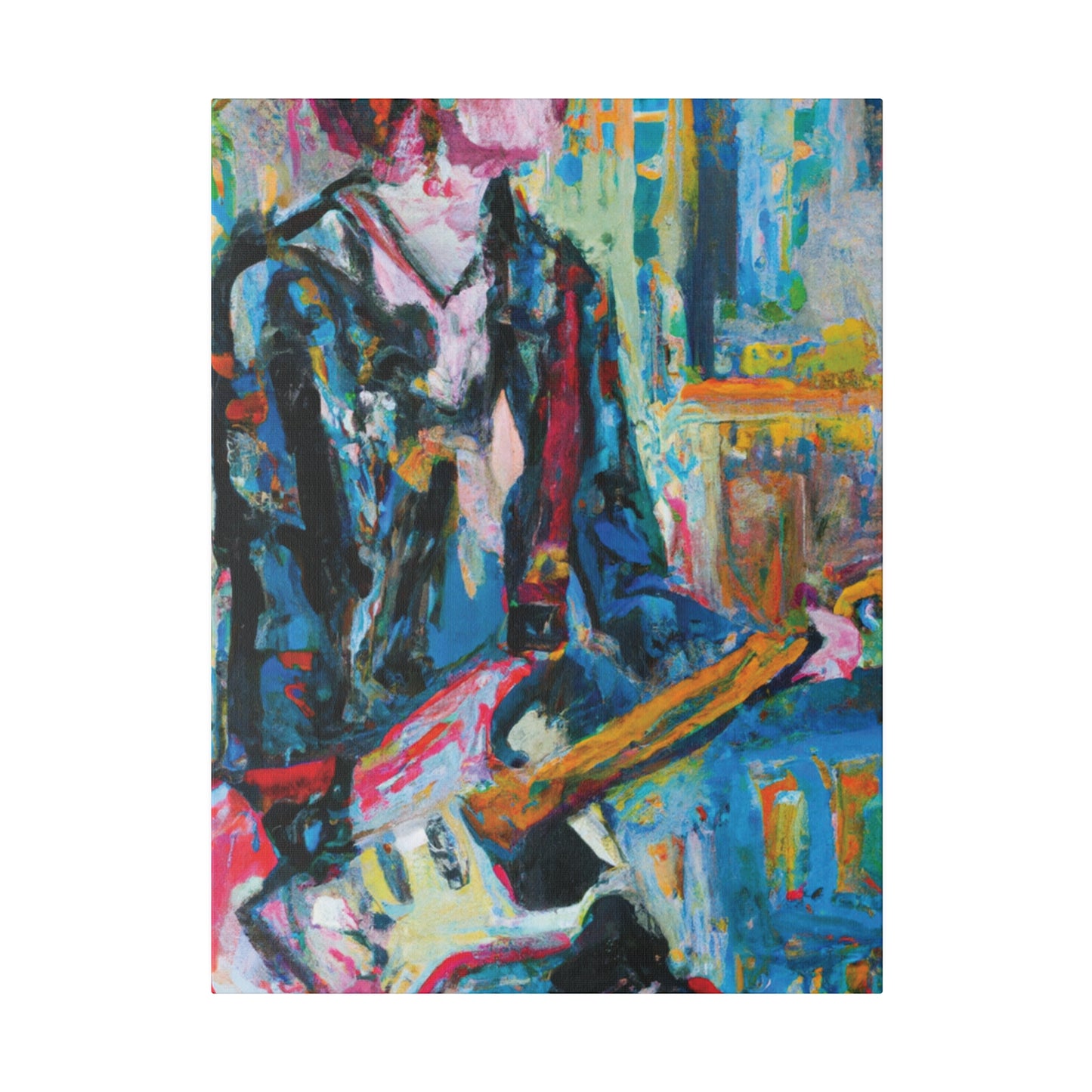 4712U - Rockstar Oil Painting Style Print | Poster | Home Decor | Wall Art | Music Art | Canvas