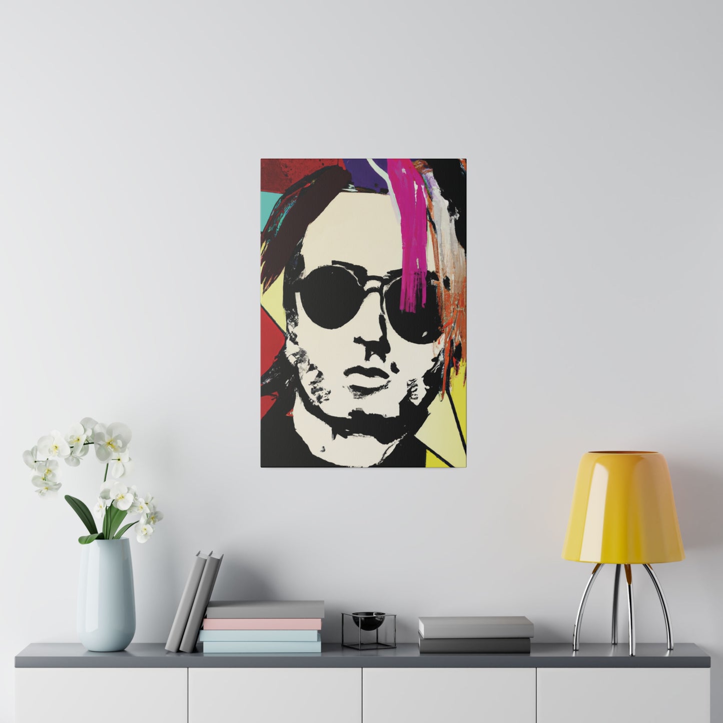 7641U - Rockstar Painting Print | Face | Abstract | Poster | Home Decor | Wall Art | Music Art | Canvas