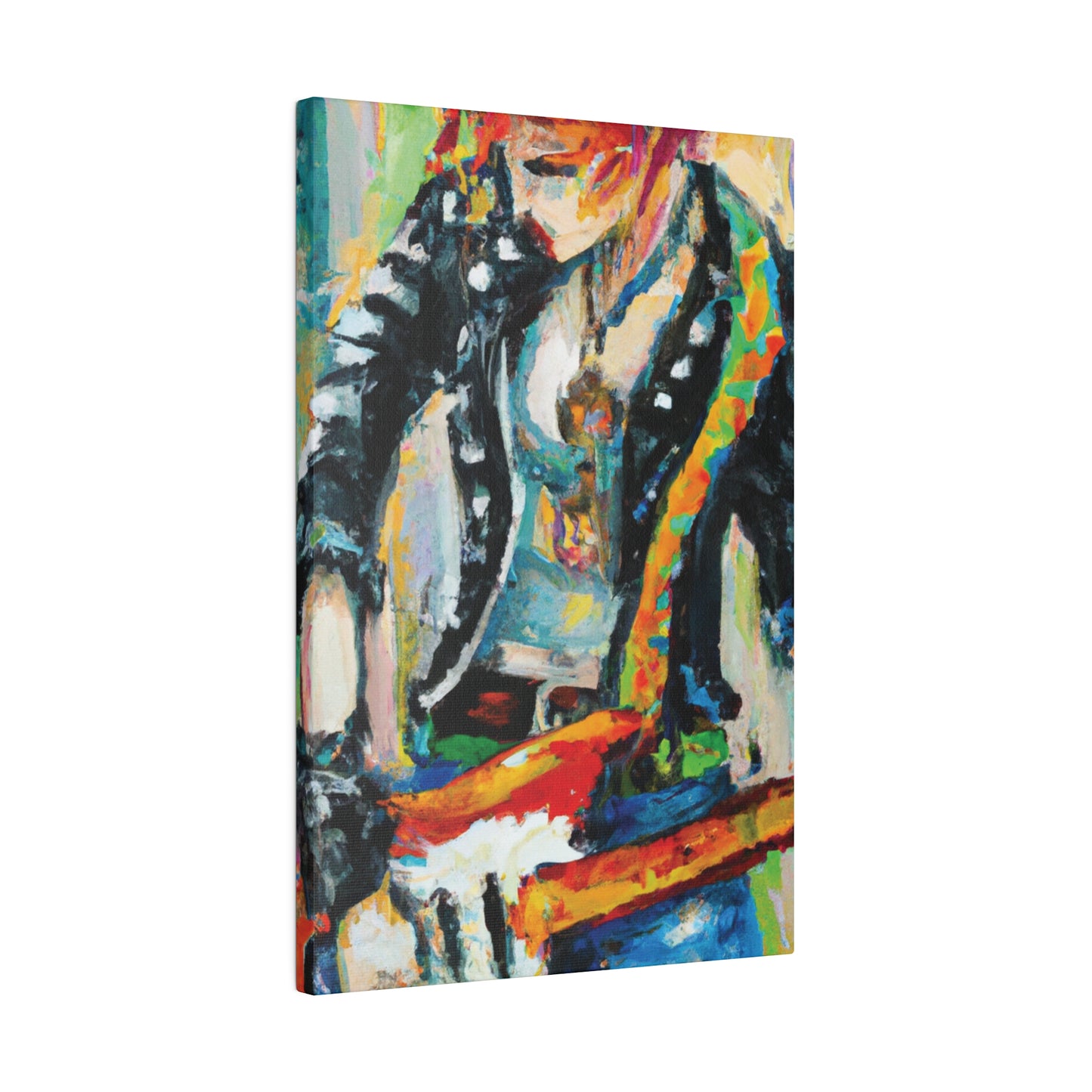 7581U - Rockstar Oil Painting Style Print | Poster | Home Decor | Wall Art | Music Art | Canvas