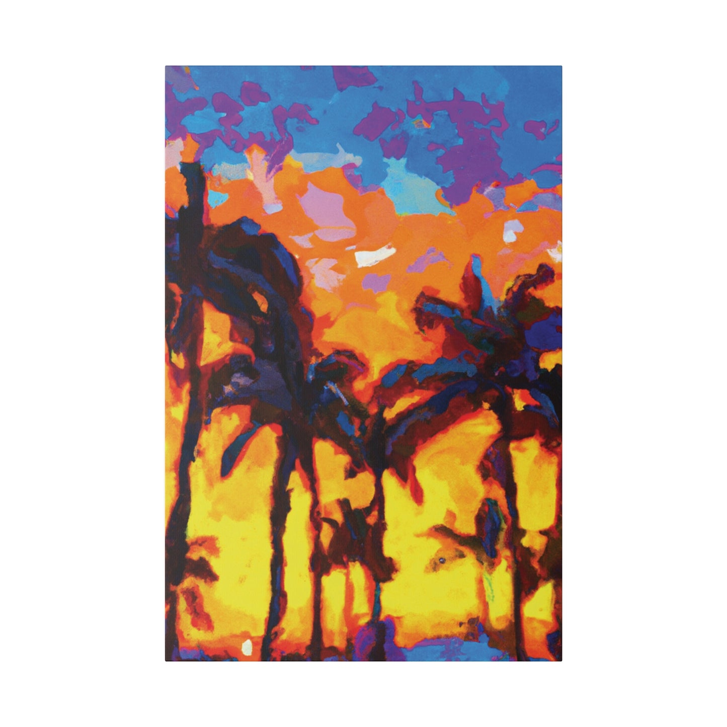 5533Y - Miami Beach Sunset Painting Print | Miami | Beach | Sunset | Poster | Home Decor | Wall Art | Canvas