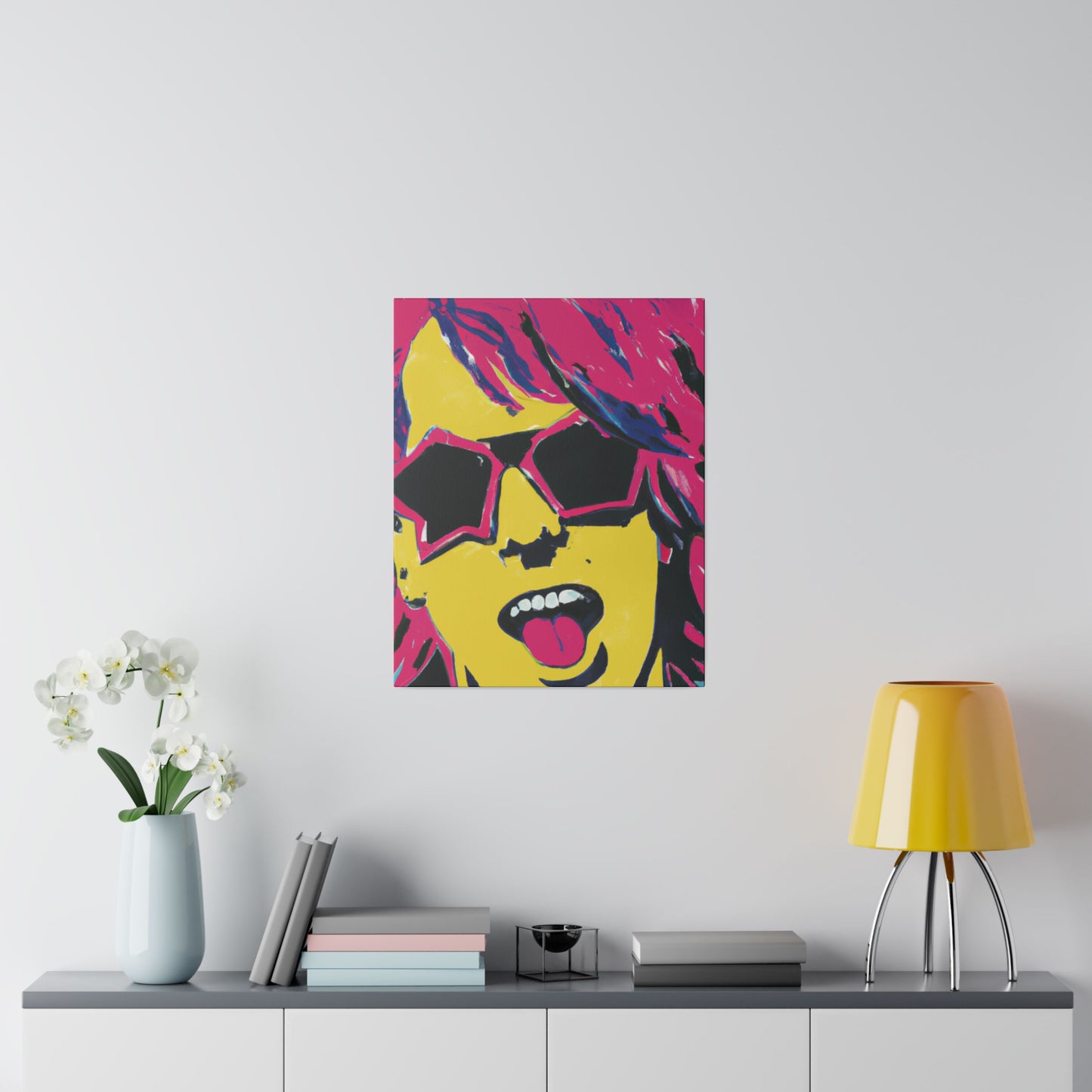 2536W - Rockstar Painting Print | Face | Abstract | Poster | Home Decor | Wall Art | Music Art | Canvas