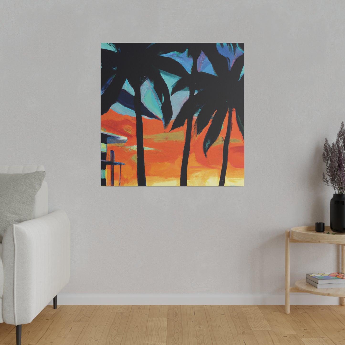 4567W - Miami Beach Sunset Painting Print | Miami | Beach | Sunset | Poster | Home Decor | Wall Art | Canvas