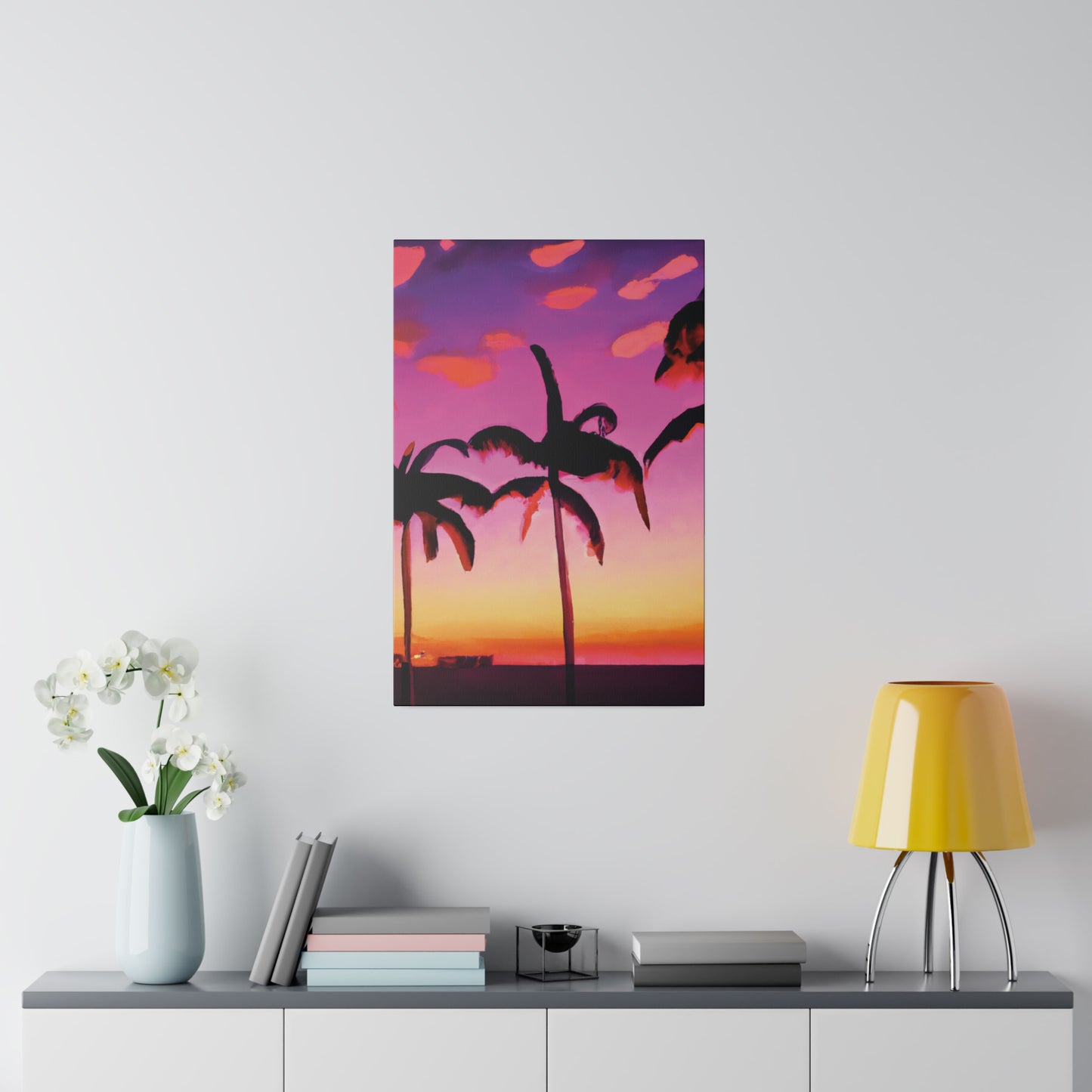 5426A - Miami Beach Sunset Painting Print | Miami | Beach | Sunset | Poster | Home Decor | Wall Art | Canvas