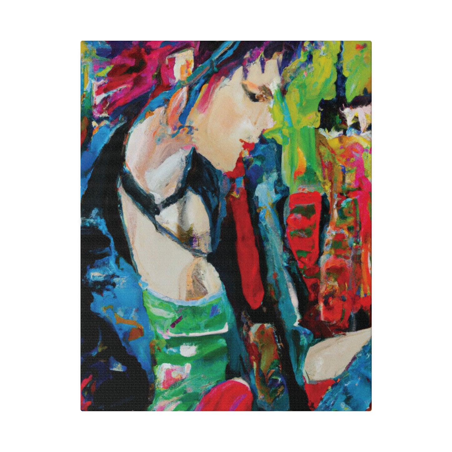 7125T - Rockstar Oil Painting Style Print | Poster | Home Decor | Wall Art | Music Art | Canvas