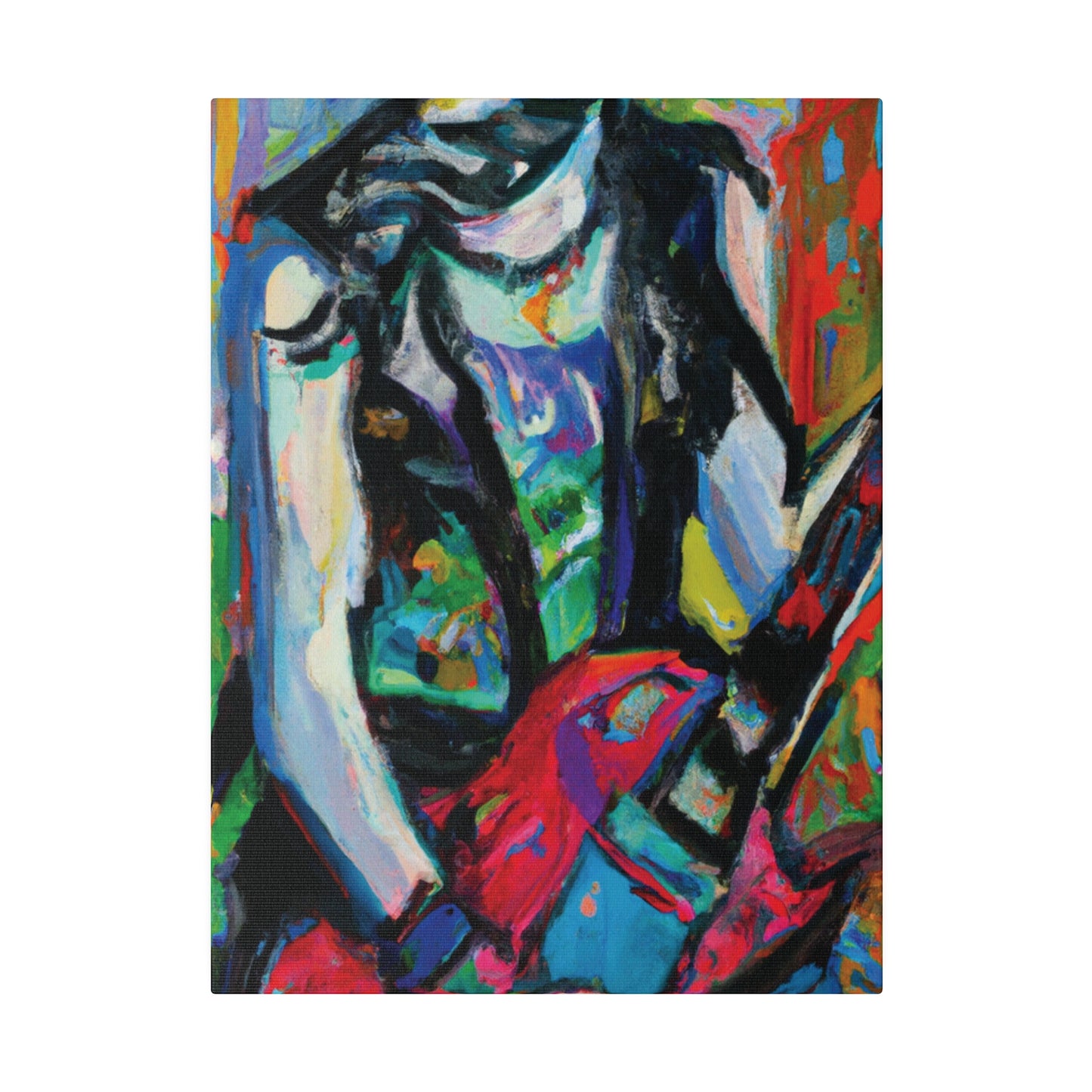 7129F - Rockstar Oil Painting Style Print | Poster | Home Decor | Wall Art | Music Art | Canvas