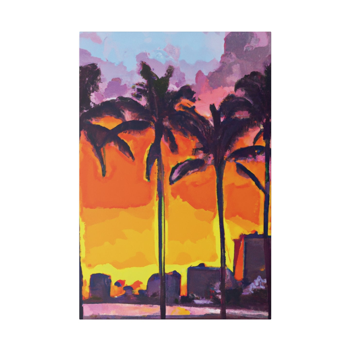 7392A - Miami Beach Sunset Painting Print | Miami | Beach | Sunset | Poster | Home Decor | Wall Art | Canvas