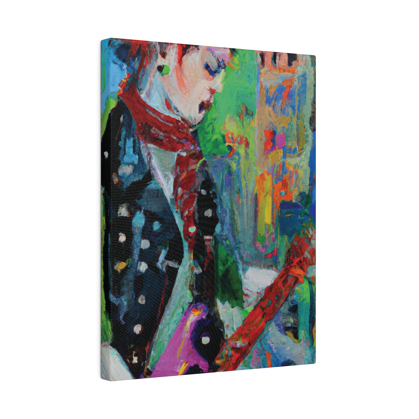 9721W - Rockstar Oil Painting Style Print | Poster | Home Decor | Wall Art | Music Art | Canvas