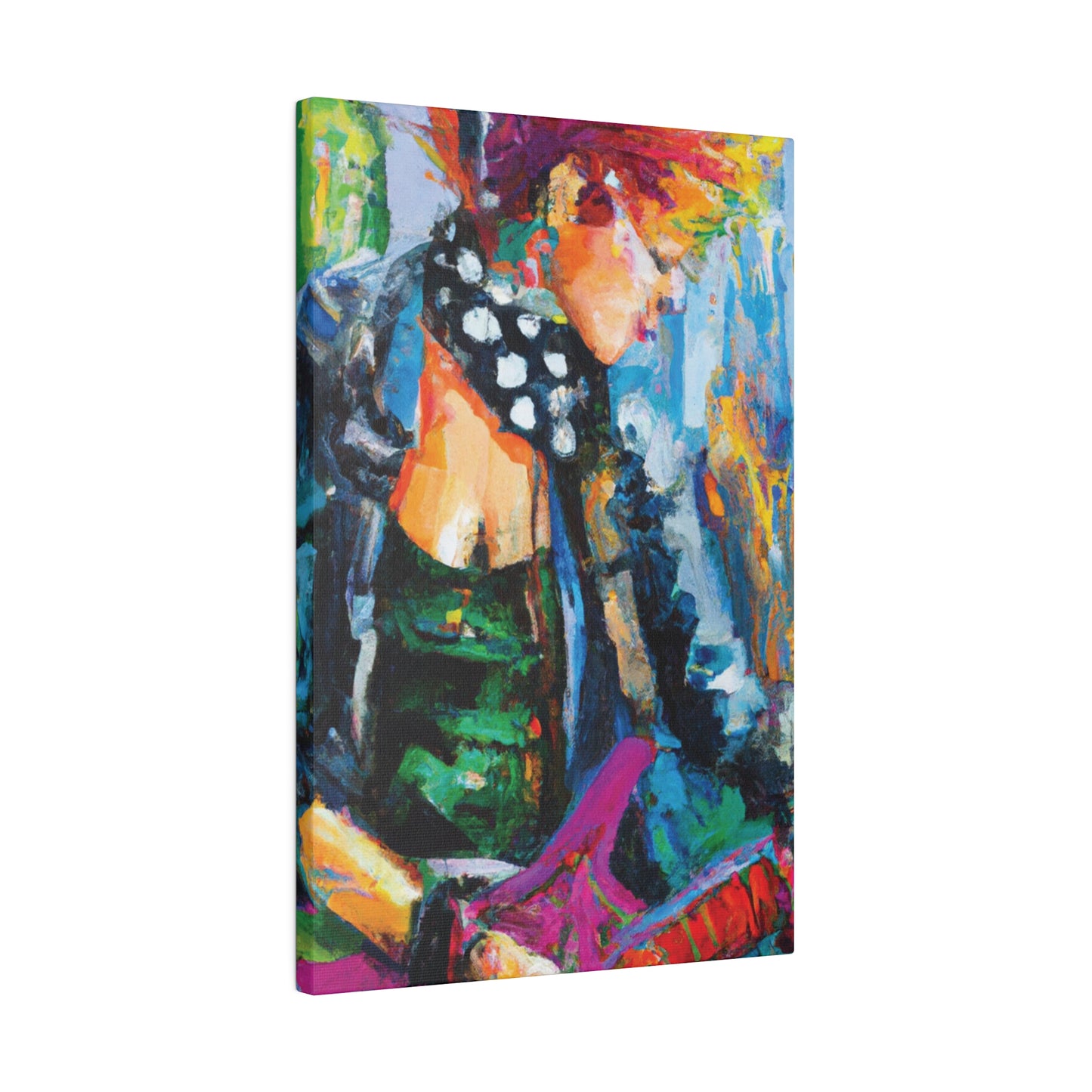 8032E - Rockstar Oil Painting Style Print | Poster | Home Decor | Wall Art | Music Art | Canvas