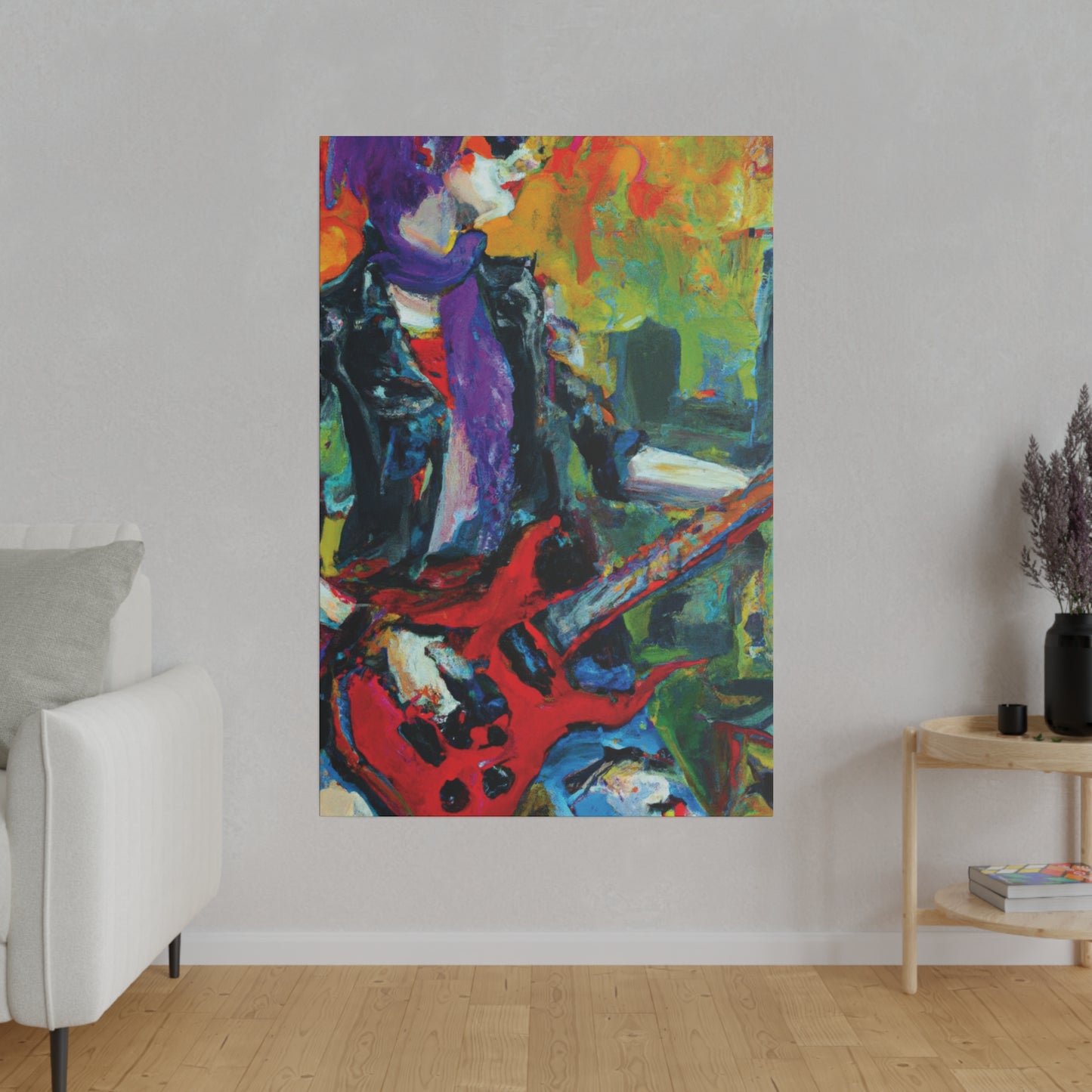 9823K - Rockstar Oil Painting Style Print | Poster | Home Decor | Wall Art | Music Art | Canvas
