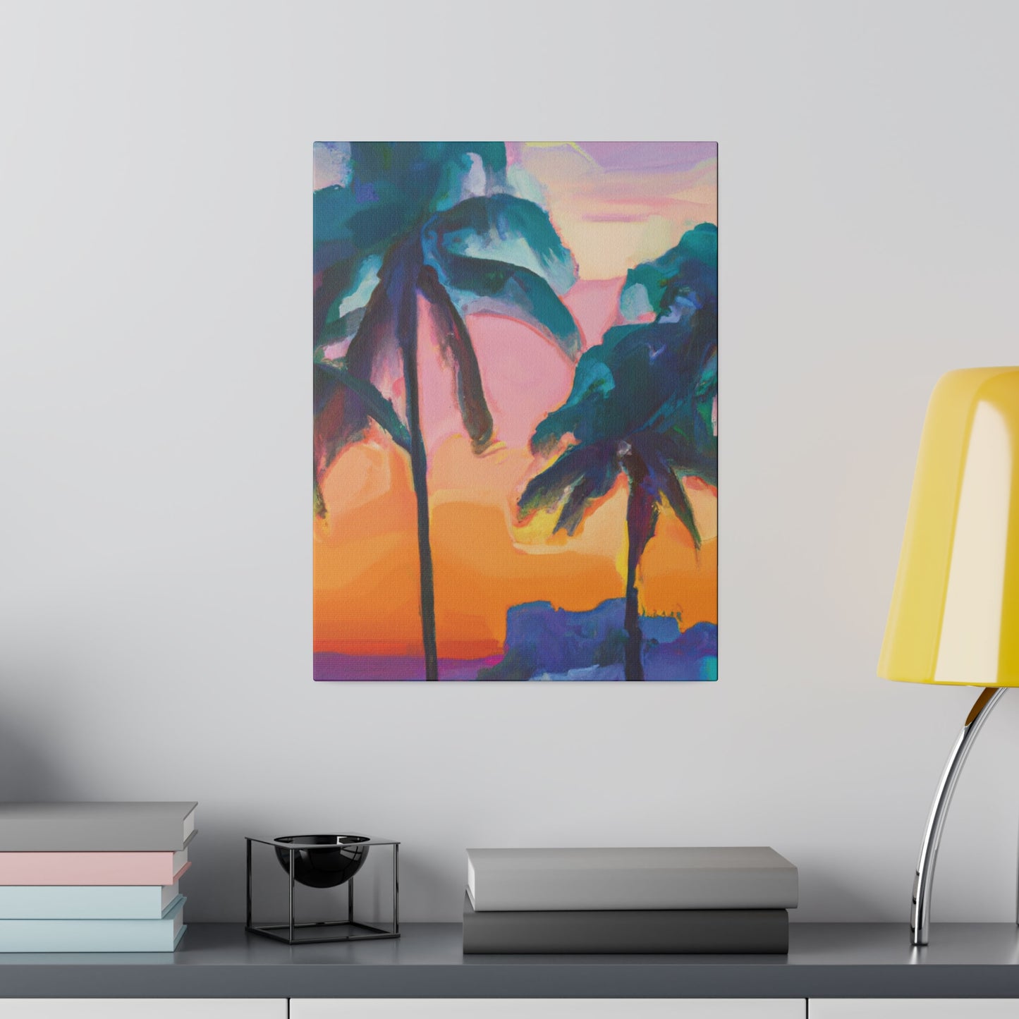 6494M - Miami Beach Sunset Painting Print | Miami | Beach | Sunset | Poster | Home Decor | Wall Art | Canvas