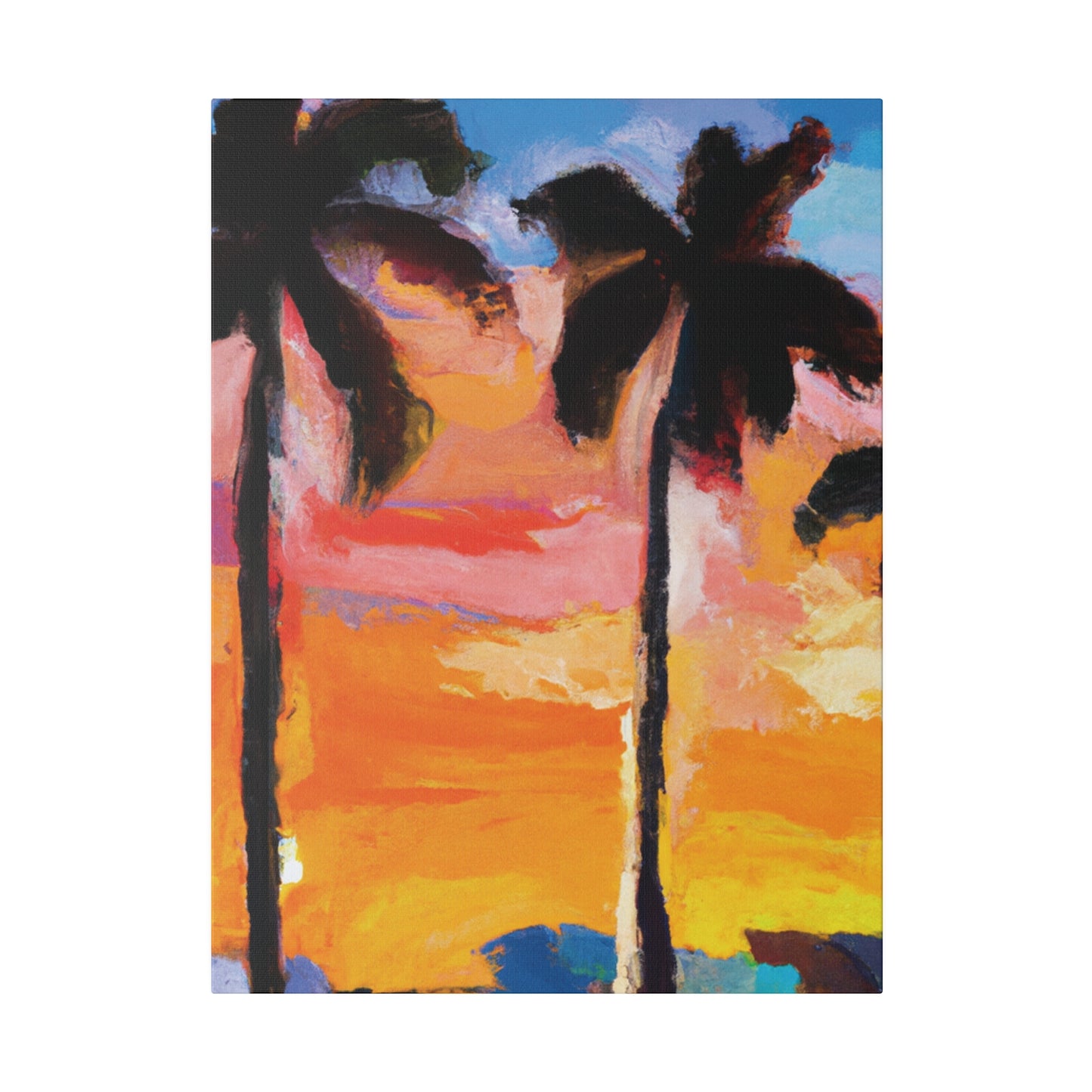 3236E - Miami Beach Sunset Painting Print | Miami | Beach | Sunset | Poster | Home Decor | Wall Art | Canvas