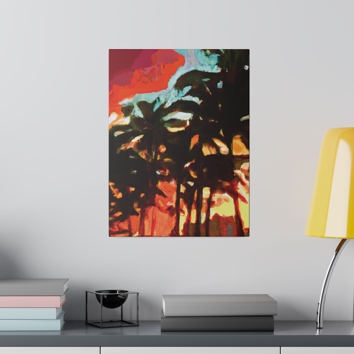 4052W - Miami Beach Sunset Painting Print | Miami | Beach | Sunset | Poster | Home Decor | Wall Art | Canvas