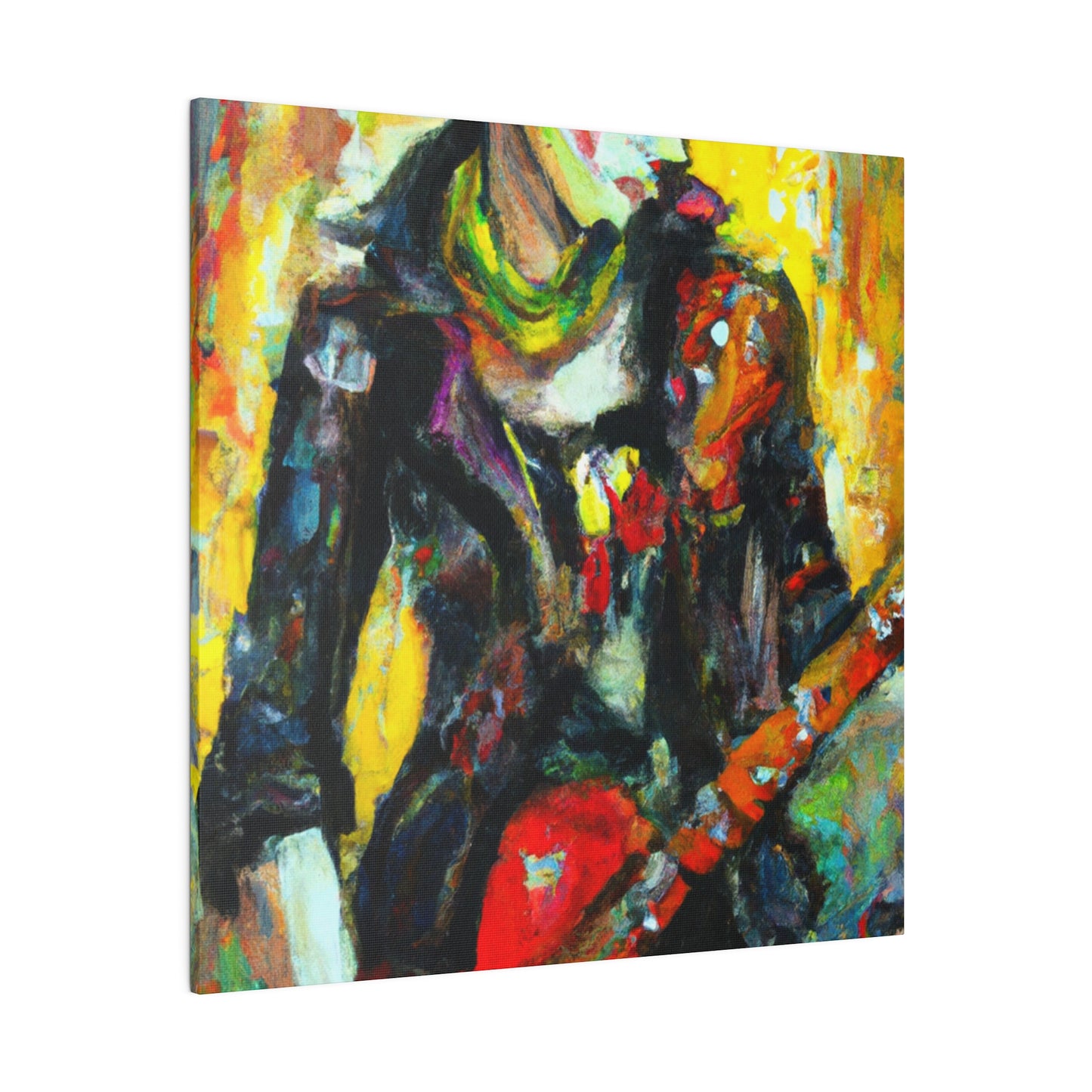 2519F - Rockstar Oil Painting Style Print | Poster | Music Art | Home Decor | Wall Art | Canvas