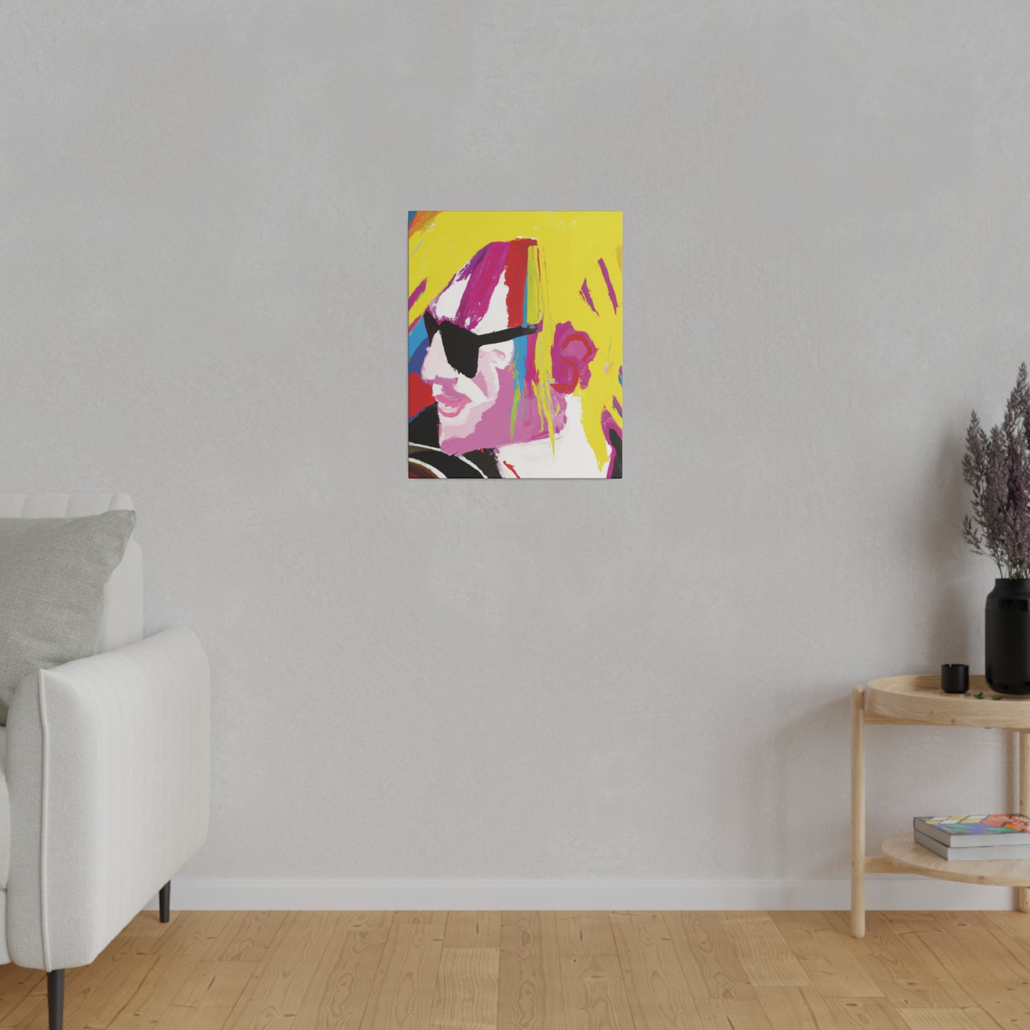 2694Y - Rockstar Painting Print | Face | Abstract | Poster | Home Decor | Wall Art | Music Art | Canvas