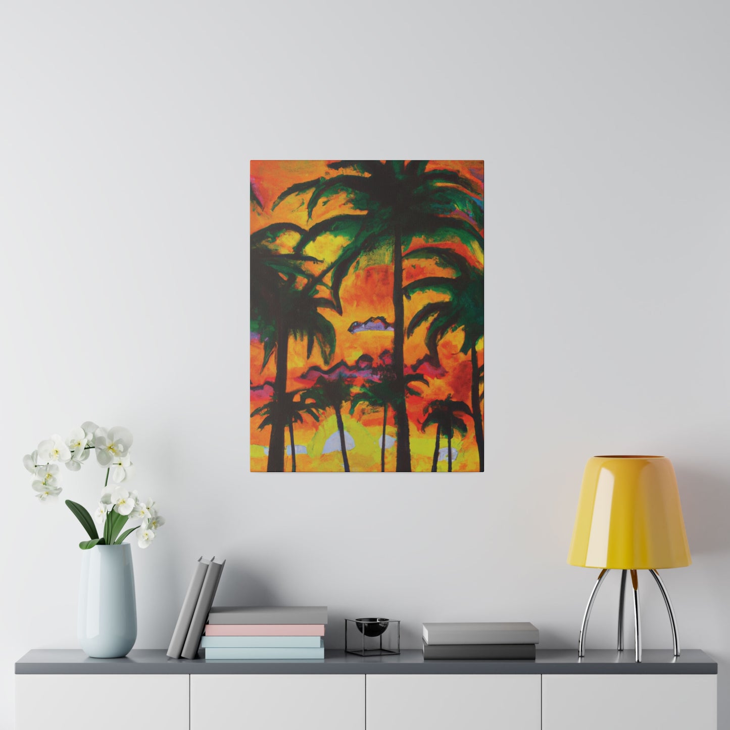 5820T - Miami Beach Sunset Painting Print | Miami | Beach | Sunset | Poster | Home Decor | Wall Art | Canvas