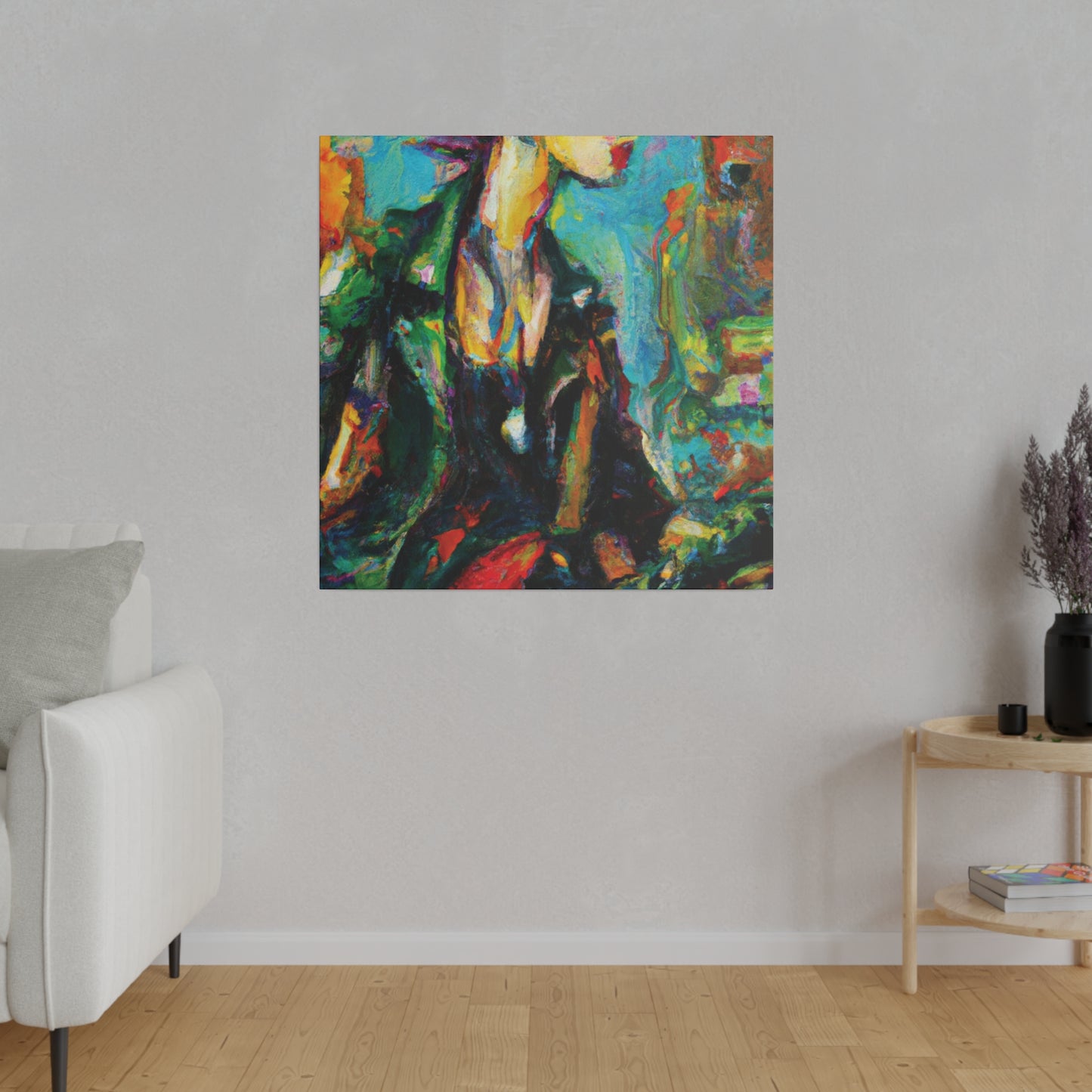 7063X - Rockstar Oil Painting Style Print | Poster | Home Decor | Wall Art | Music Art | Canvas